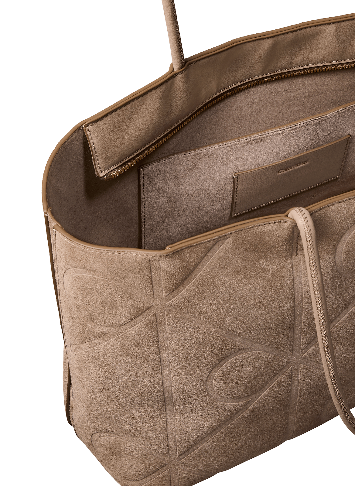 Monogrammed tote bag CALVIN KLEIN Beige