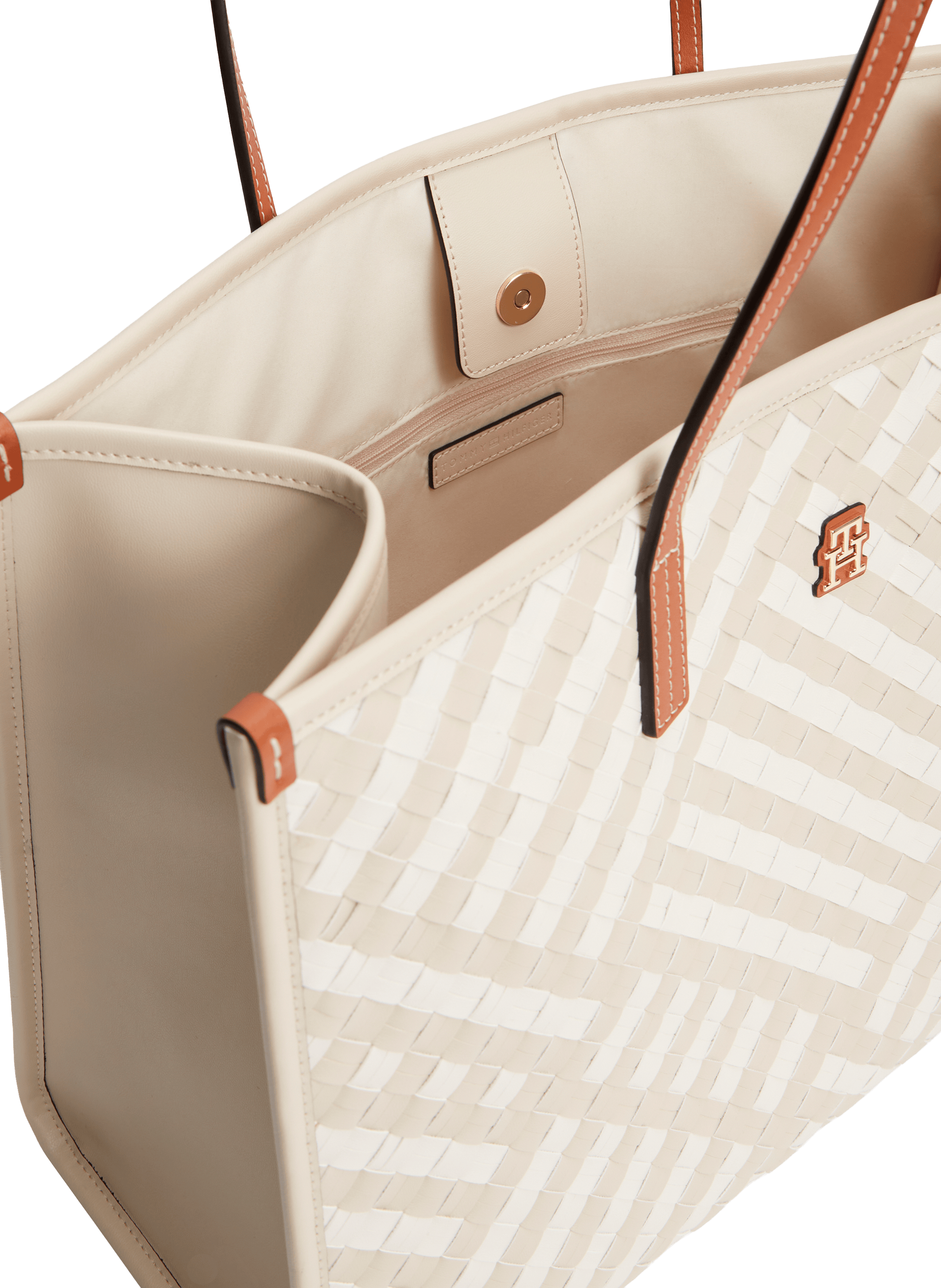 Tote bag tressé TOMMY HILFIGER Beige