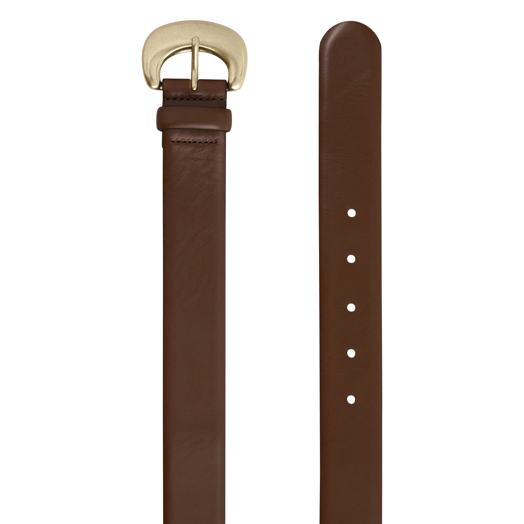 Ceinture à boucle en cuir brad BA&SH Marron