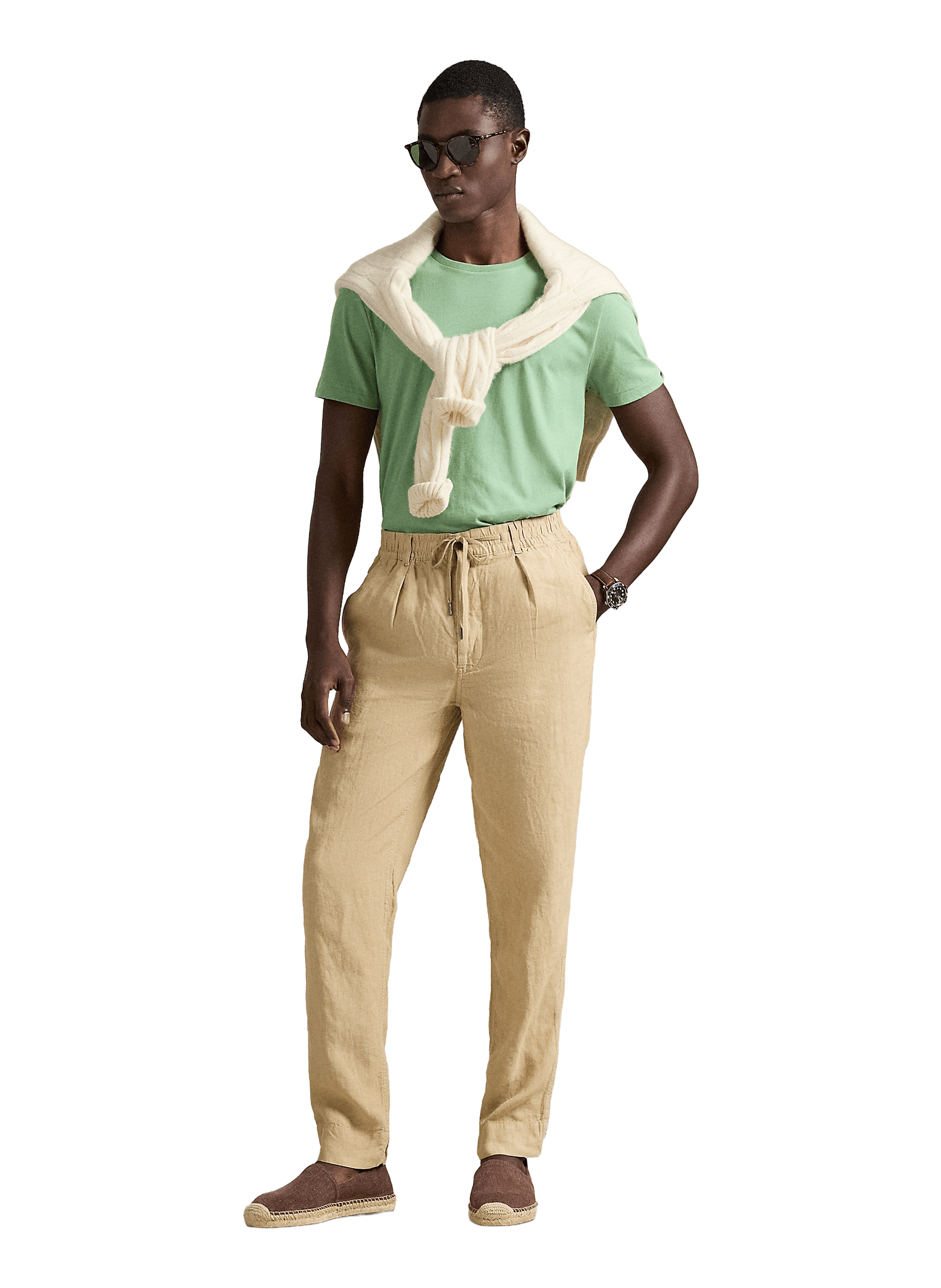 T-shirt slim en coton POLO RALPH LAUREN Vert