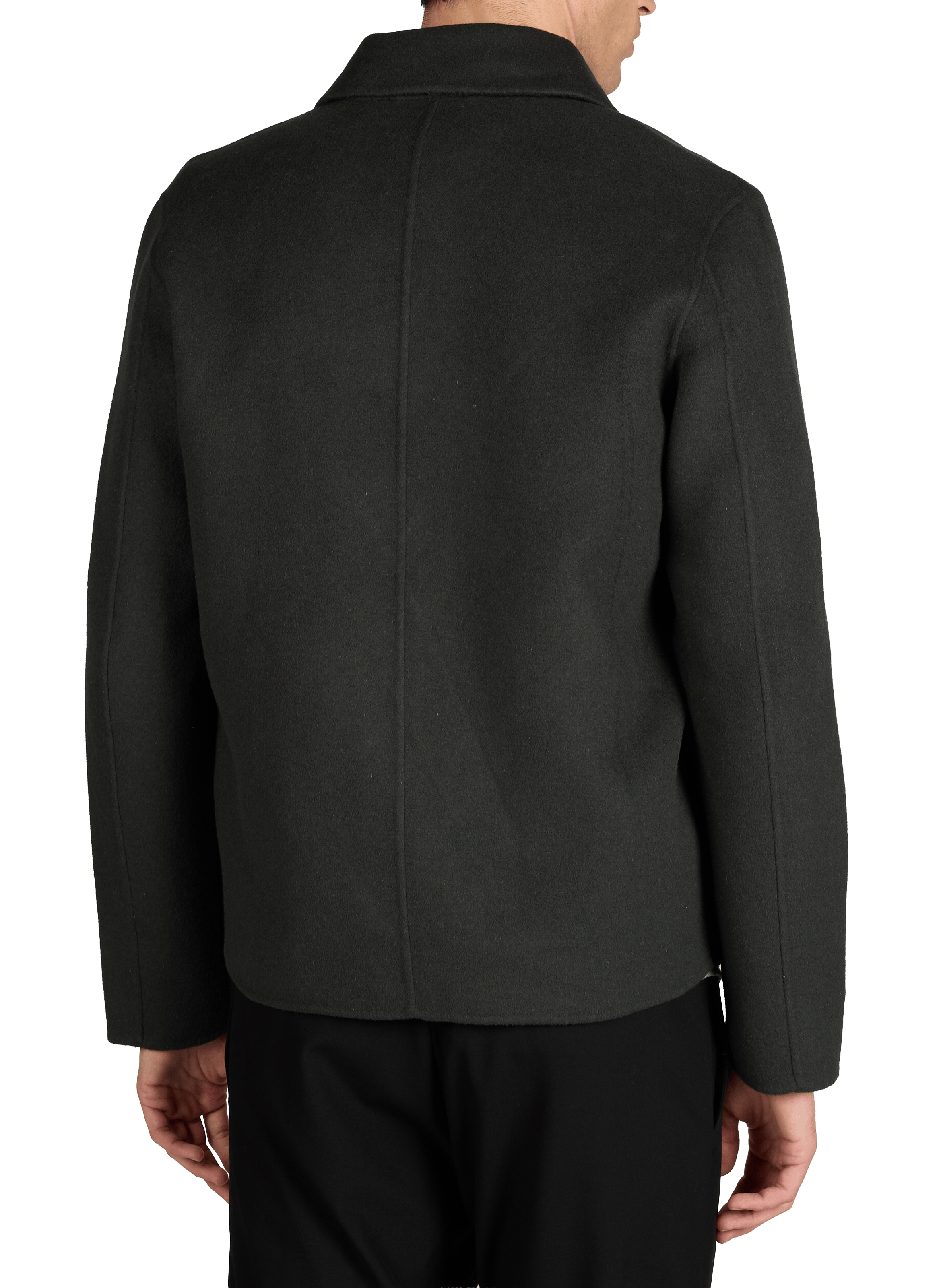 Straight coat with classic collar in blended wool SAMSOE SAMSOE Khaki