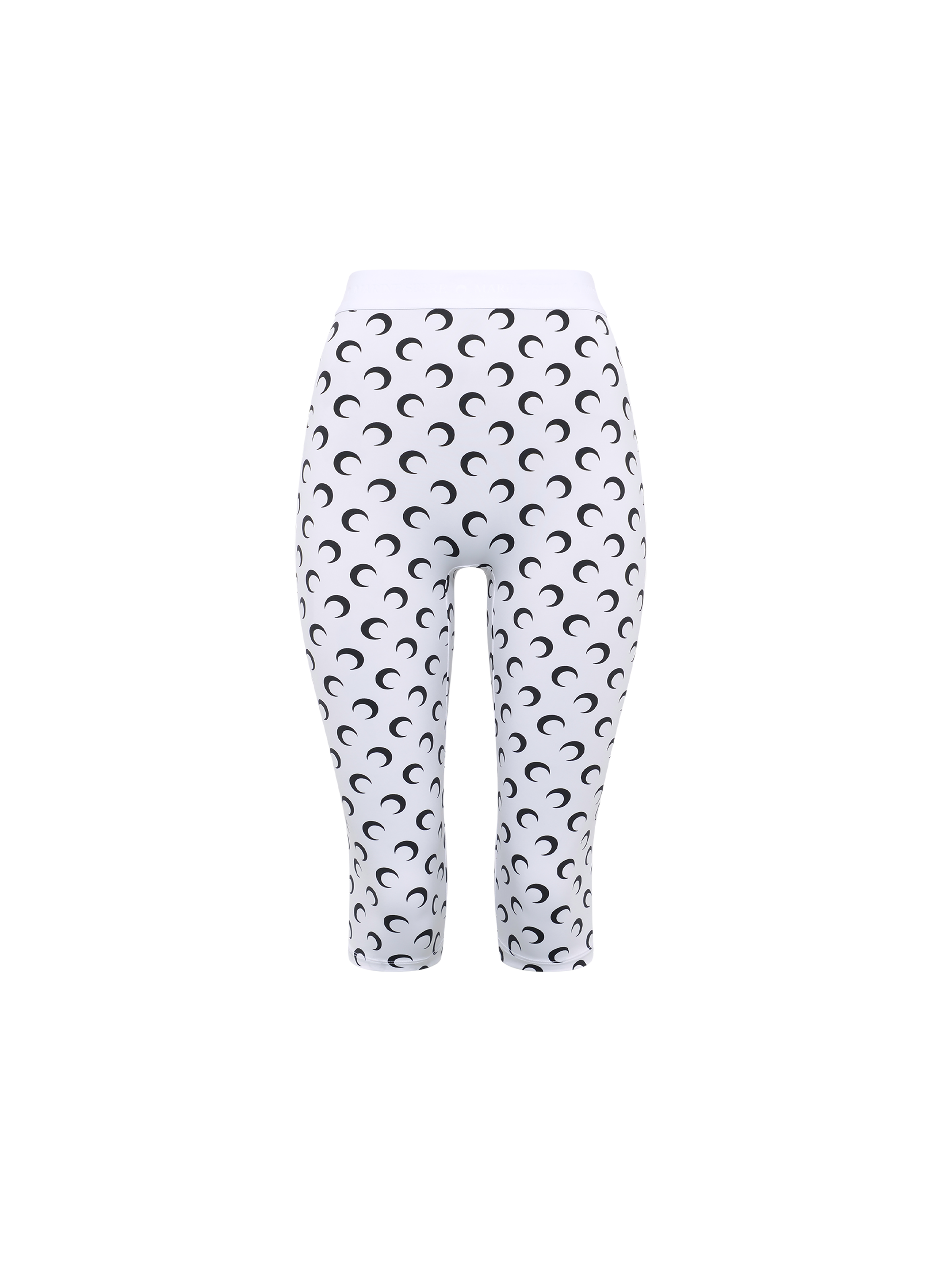 Pantalon capri en jersey imprimé moon MARINE SERRE Blanc