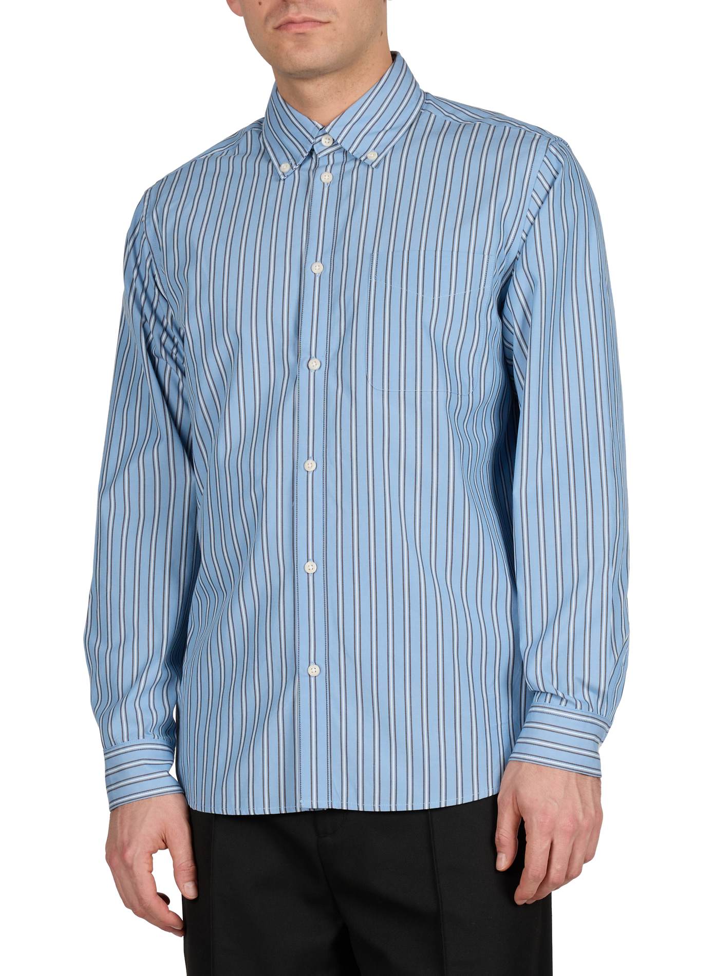 Chemise à rayures en coton LES DEUX Bleu