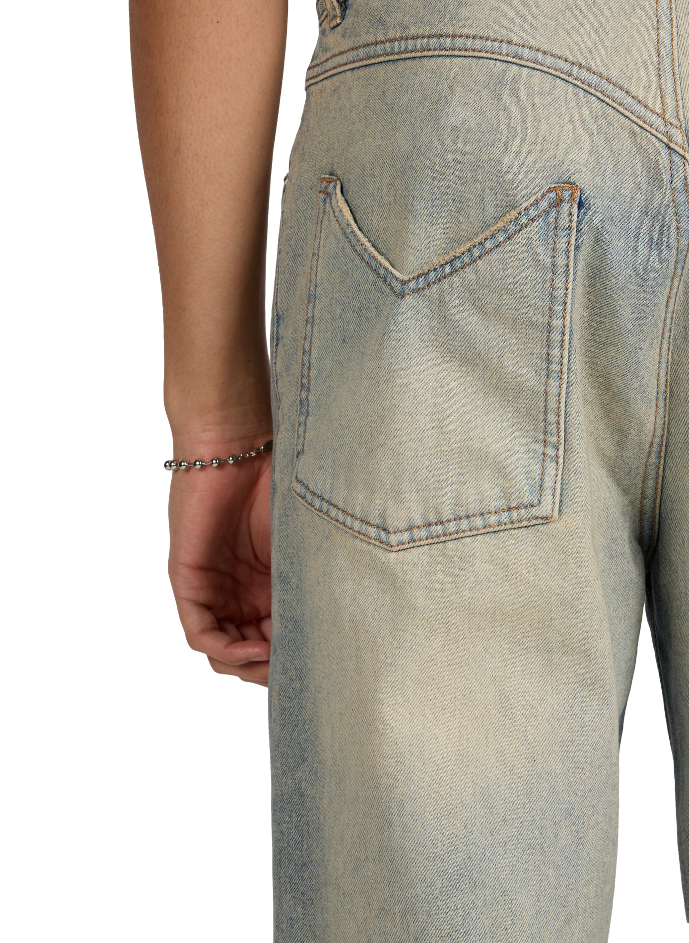 Jeans Wide Leg en coton MOUTY Bleu