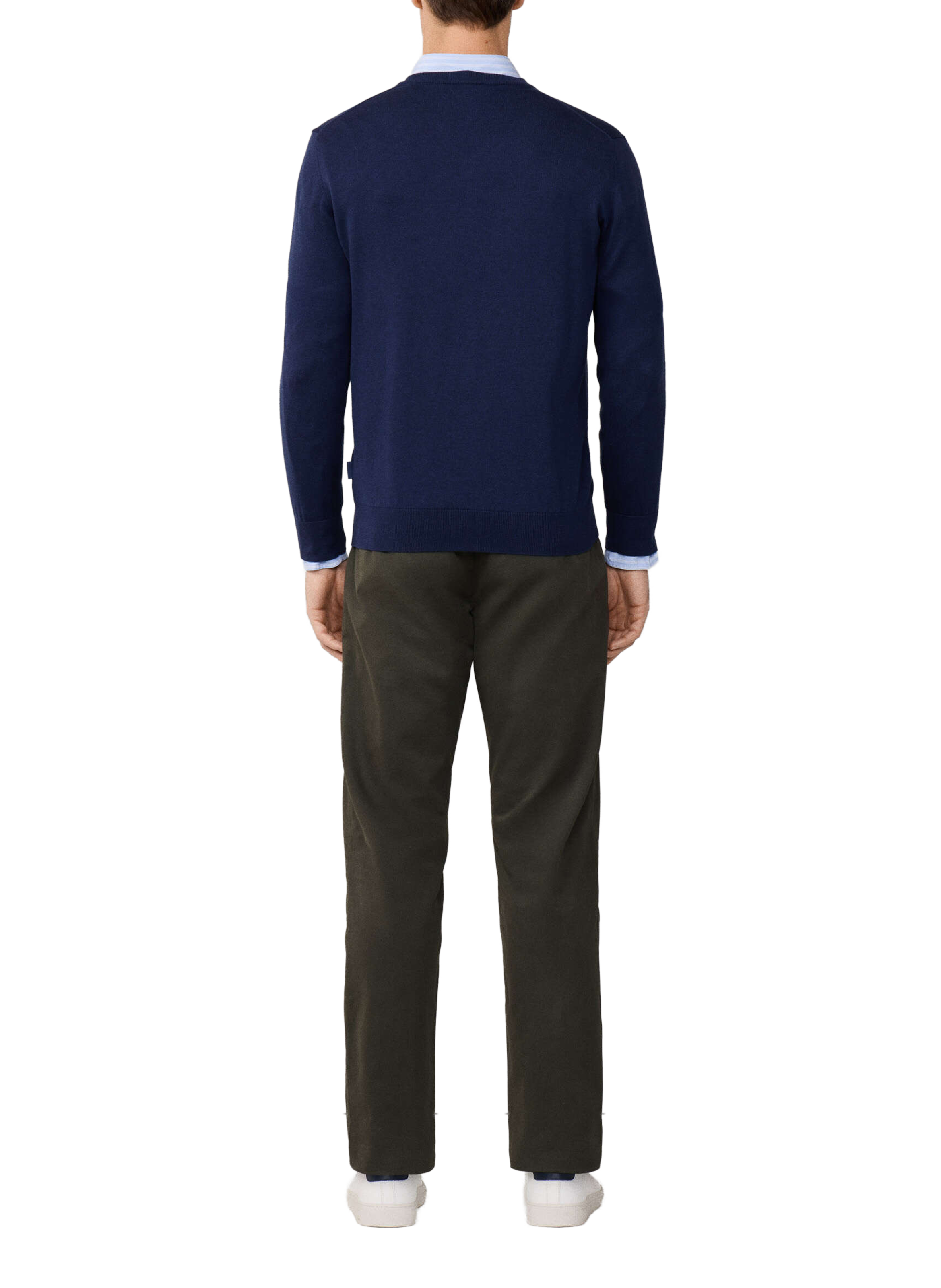 Cotton and linen jumper FACONNABLE Blue