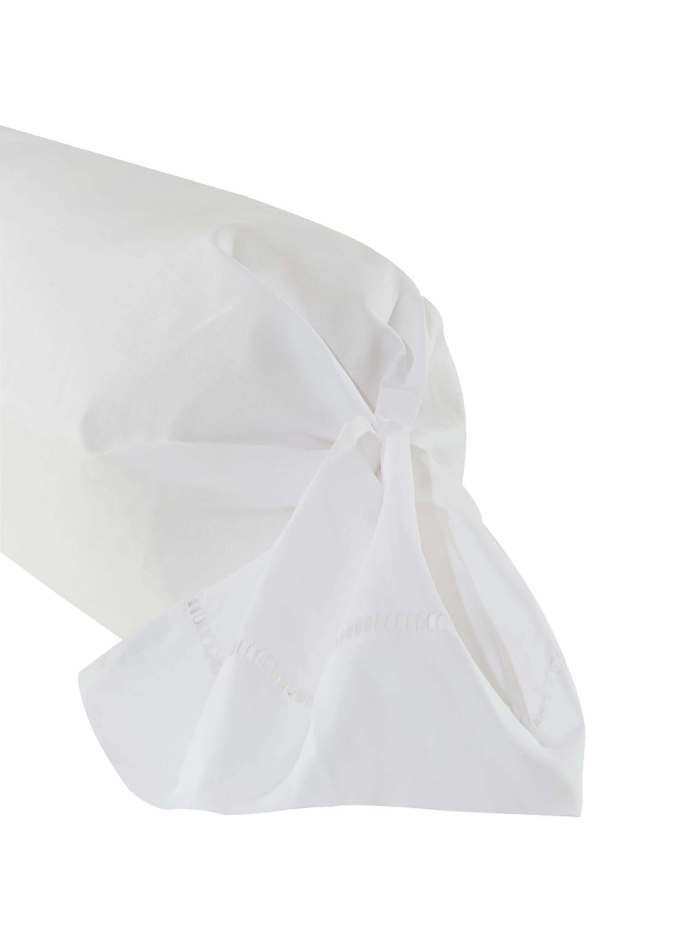 Taie de traversin unie en lin métis, venise ALEXANDRE TURPAULT Blanc