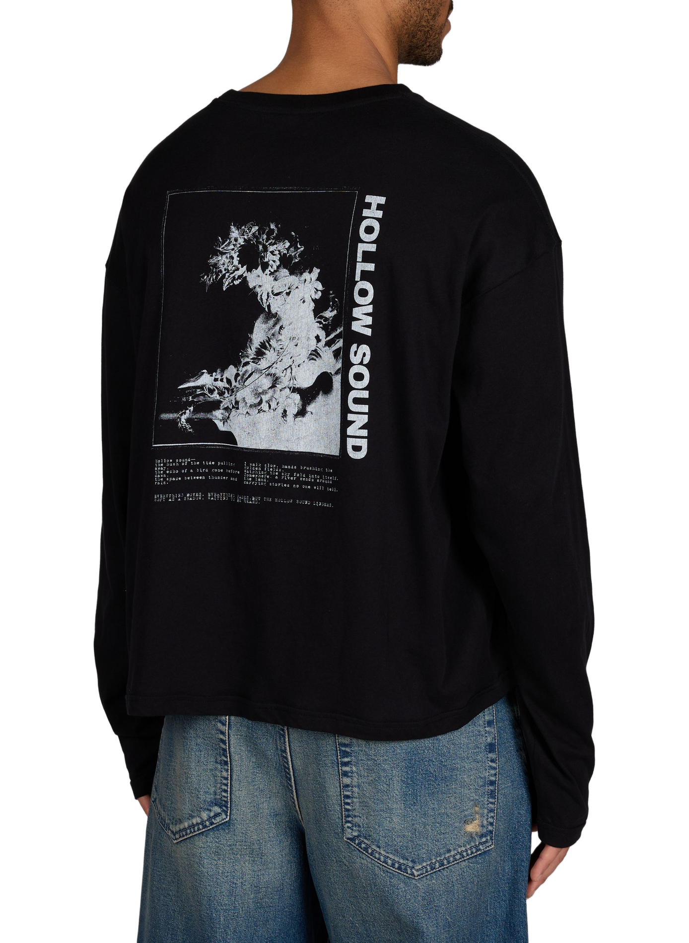 T-shirt Emil Hollow Sound in cotton ANN DEMEULEMEESTER Black