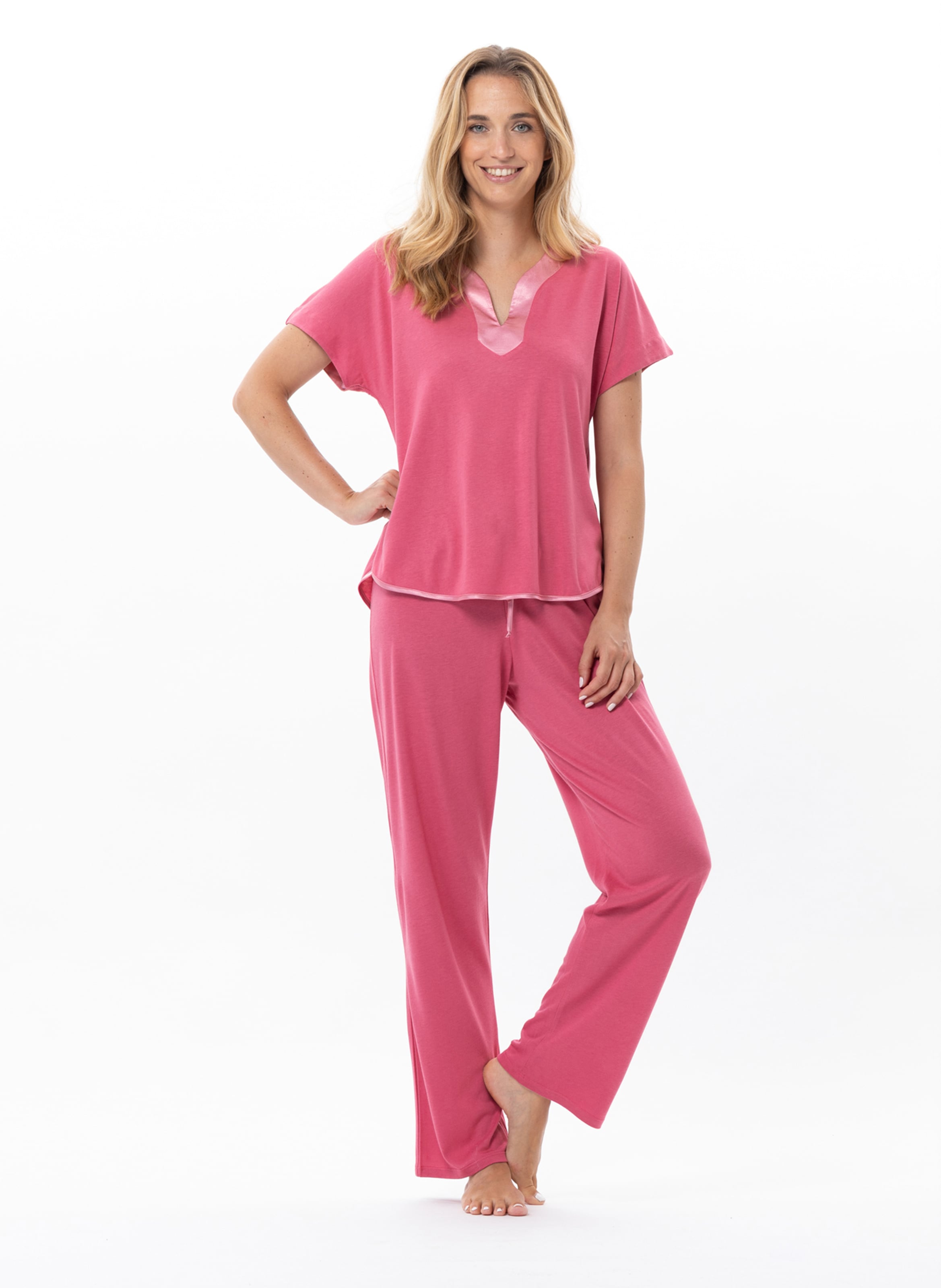 Pyjama en coton modal mily 202 LE CHAT Rose
