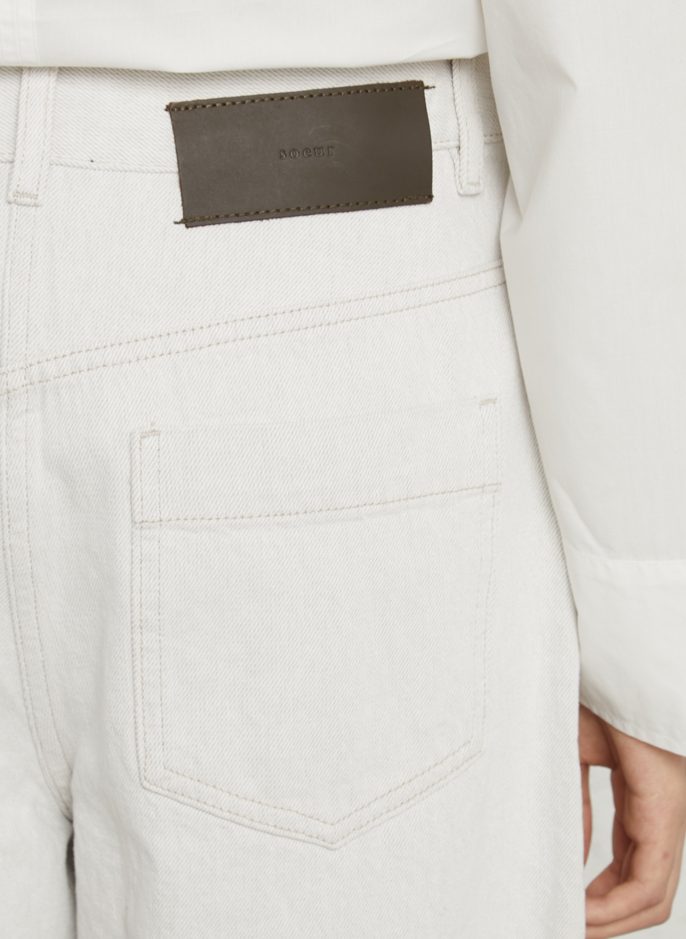 Pantalon large en coton bio clovis SOEUR Beige