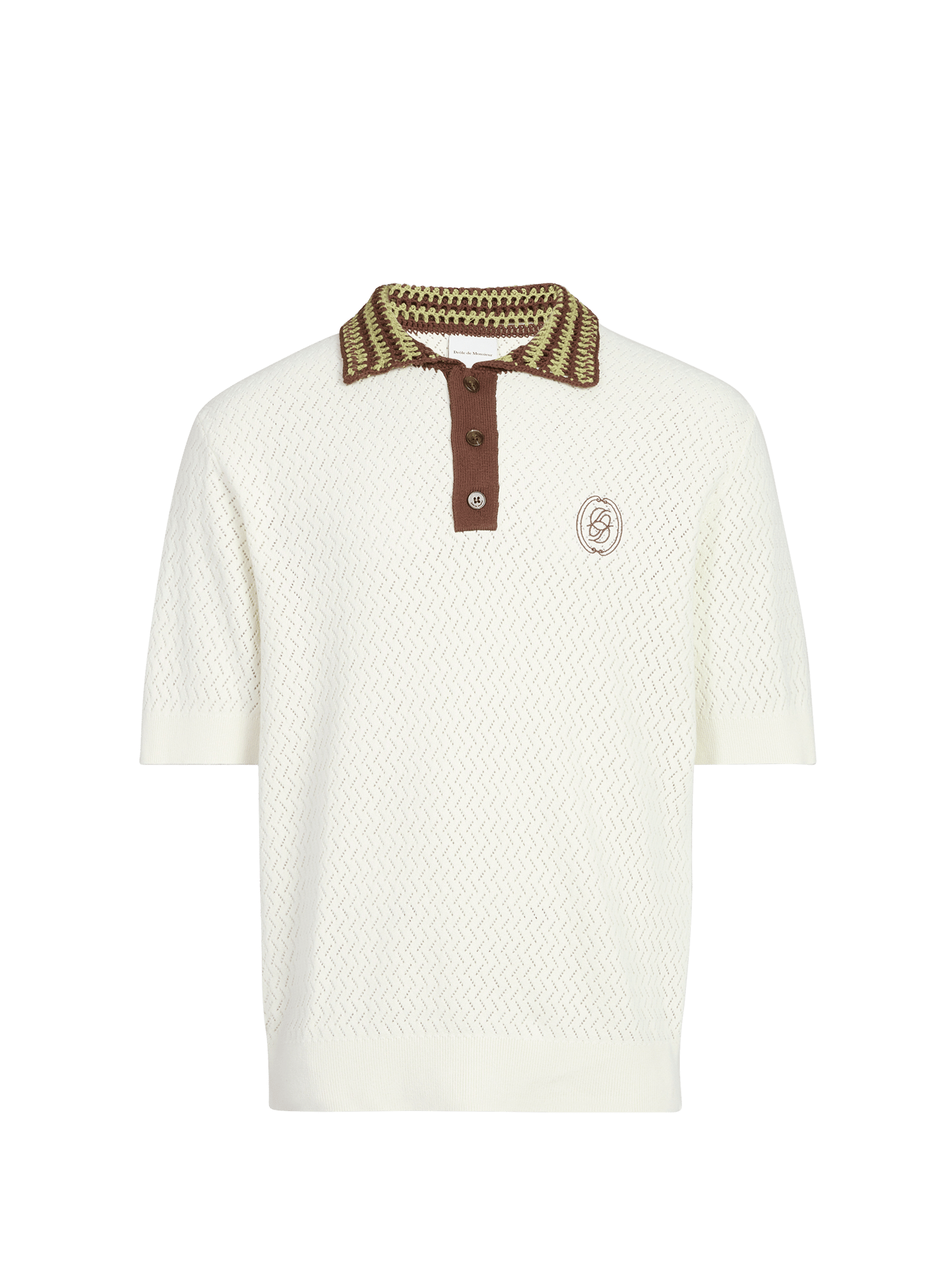 Short sleeve cotton polo shirt DROLE DE MONSIEUR Beige