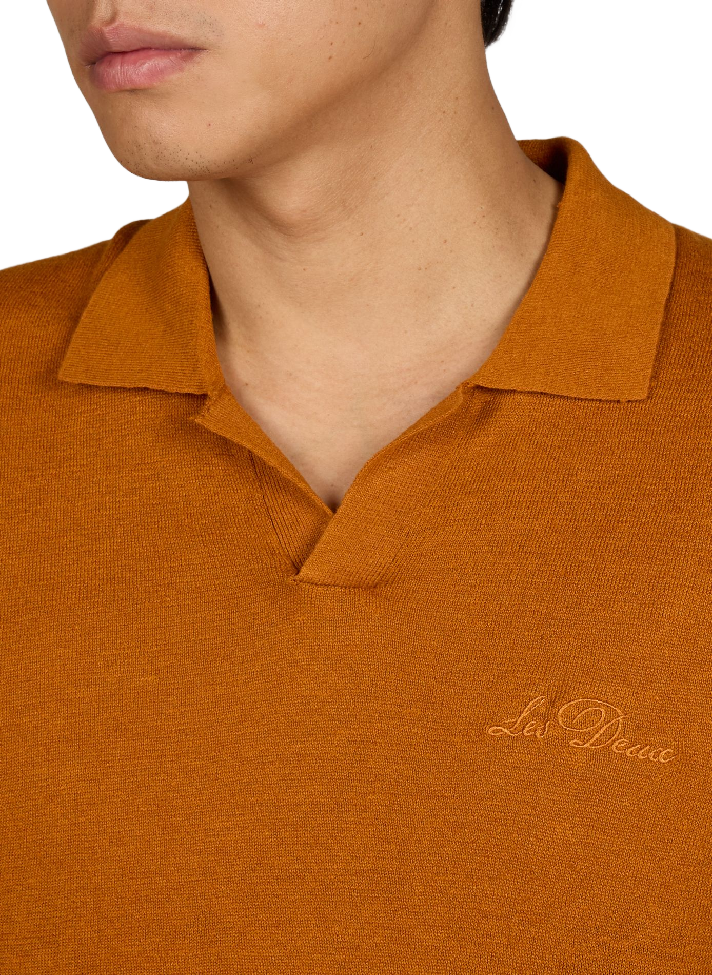 Polo à logo en coton  LES DEUX Orange