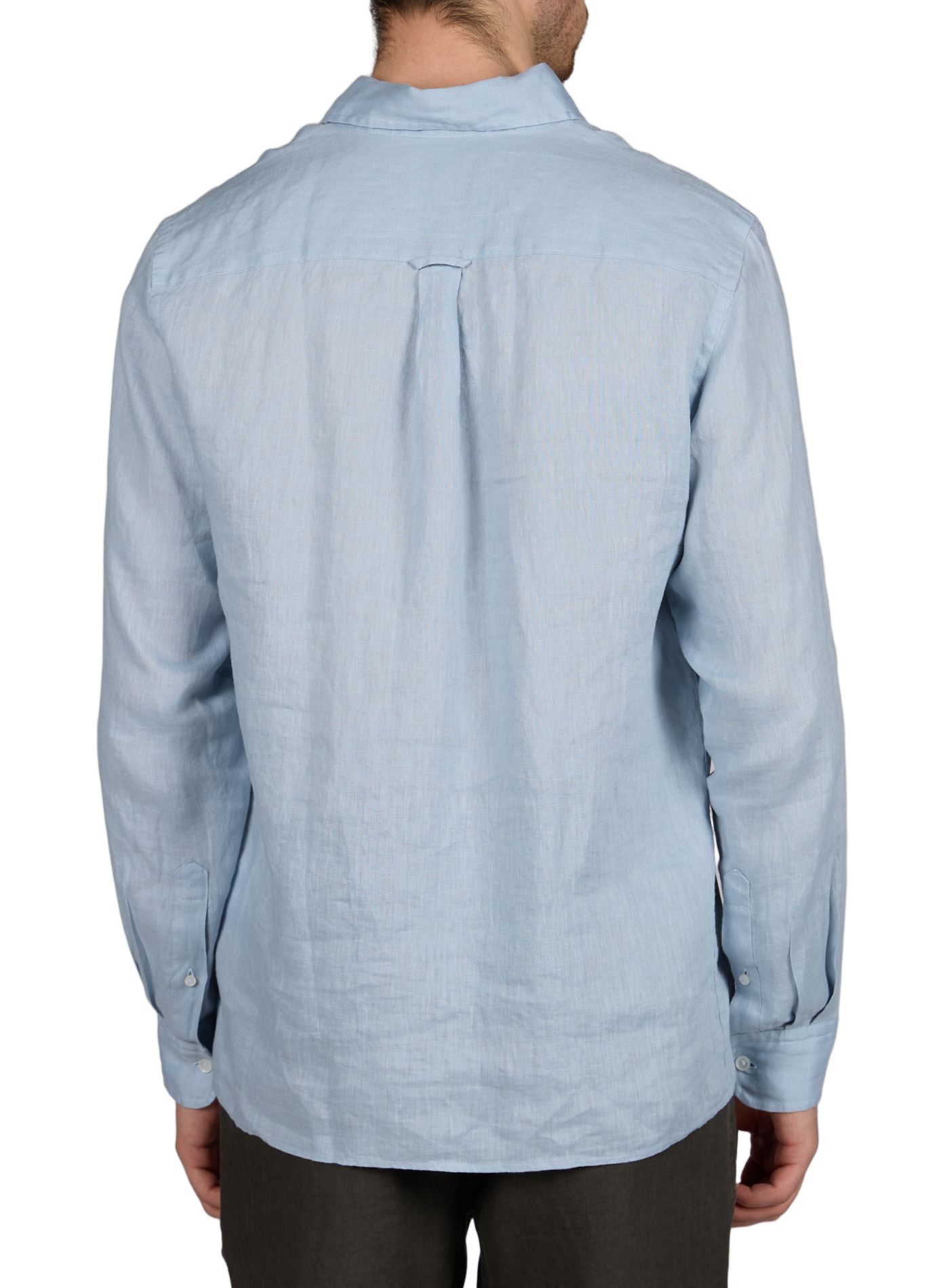 Shirt with American collar in linen AIGLE Blue