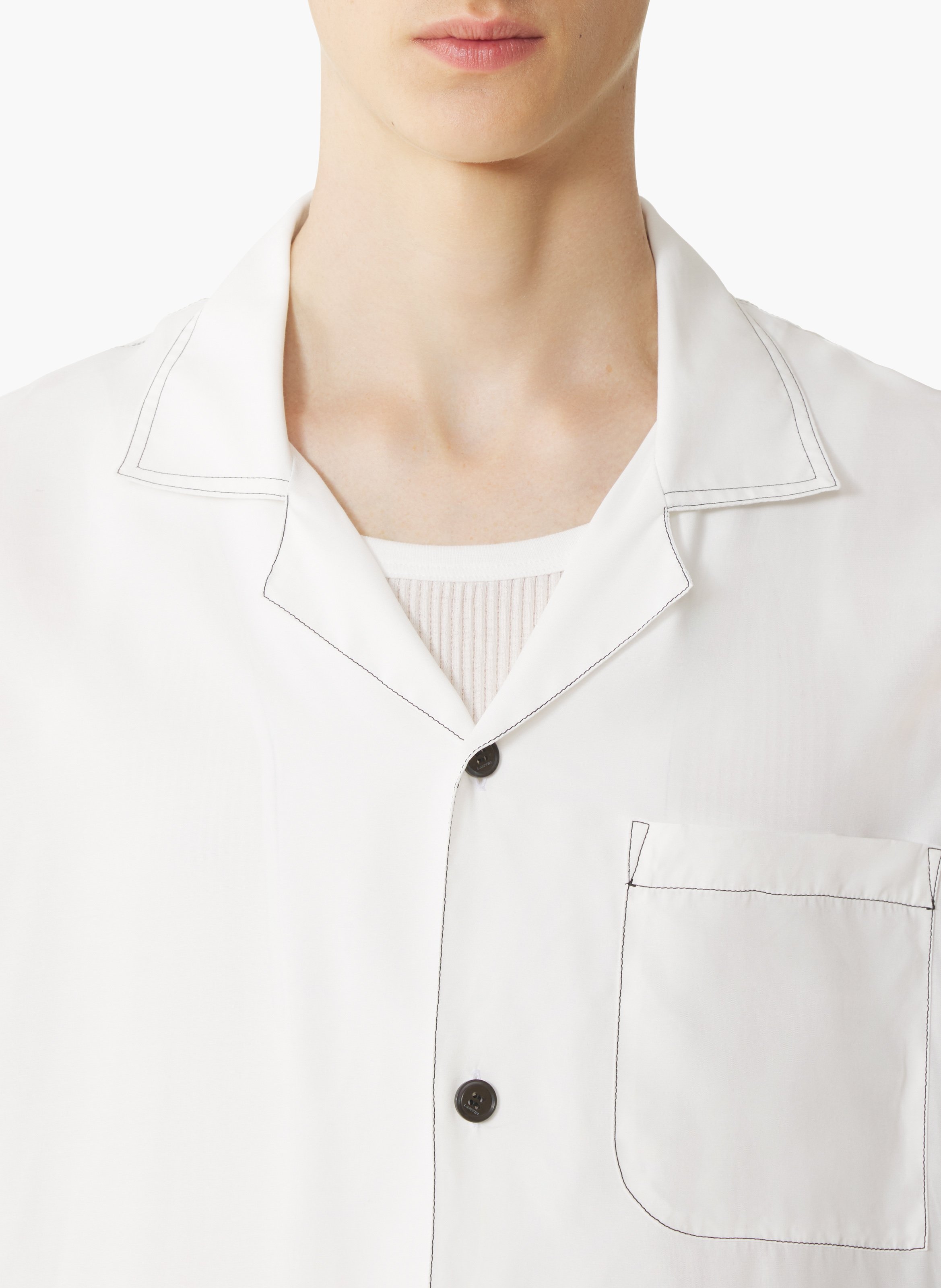 Chemise dos imprimé la mère et l'enfant LANVIN Blanc