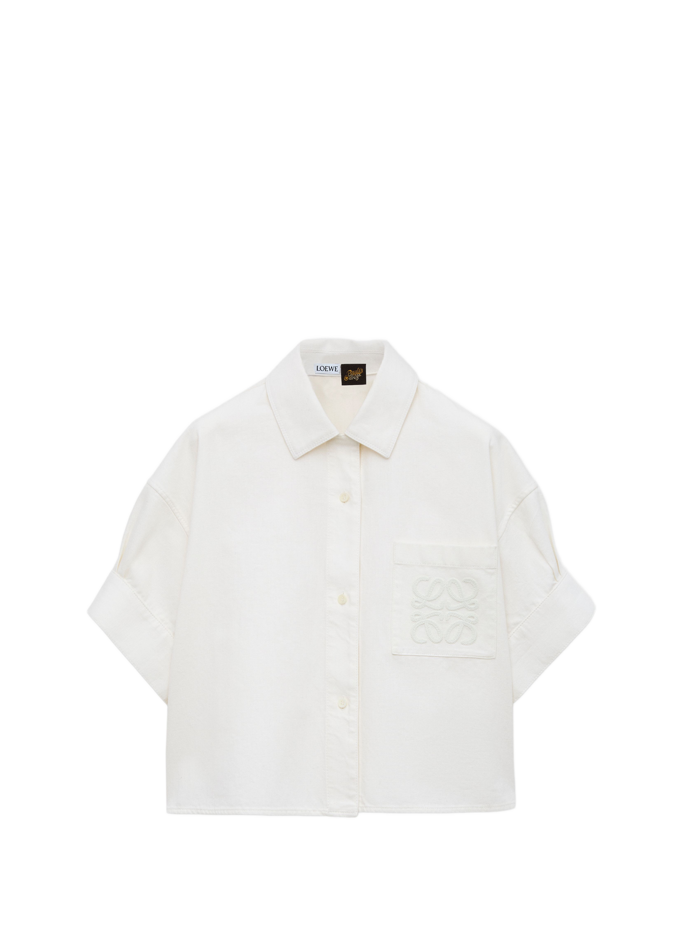 Short-sleeved denim shirt LOEWE White