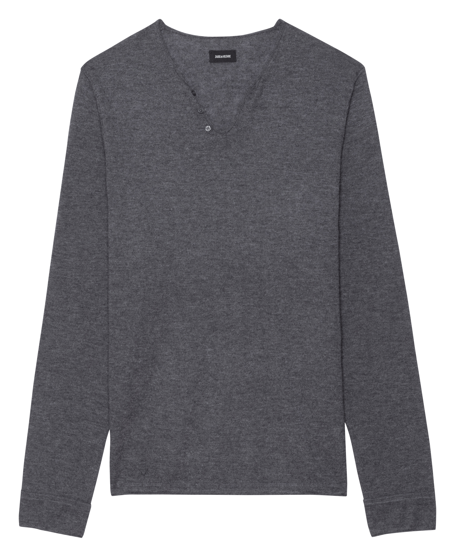 Tee-shirt col v en cachemire monastir ZADIG&VOLTAIRE Gris