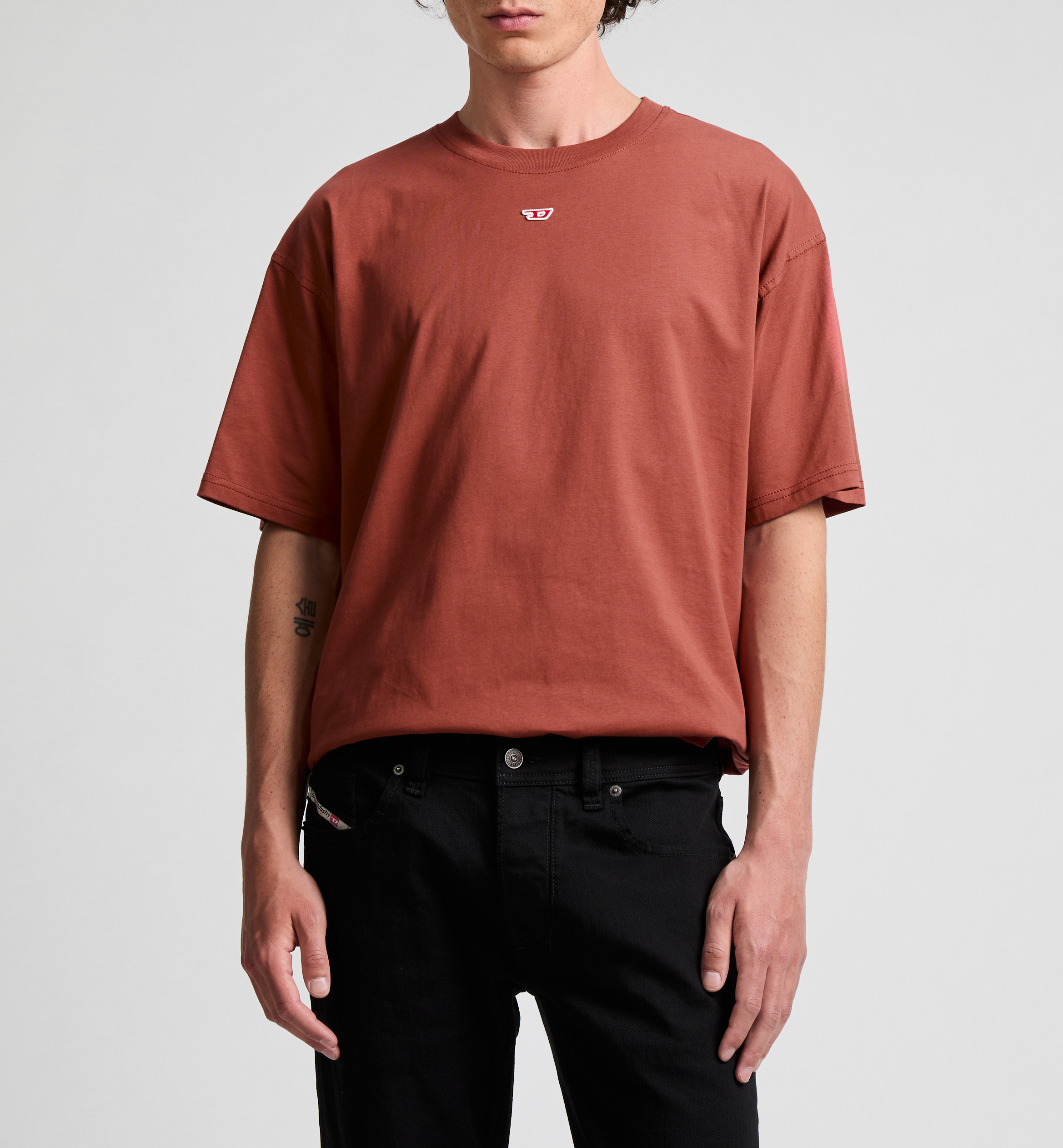 Casquette effet délavé en coton  DIESEL Noir