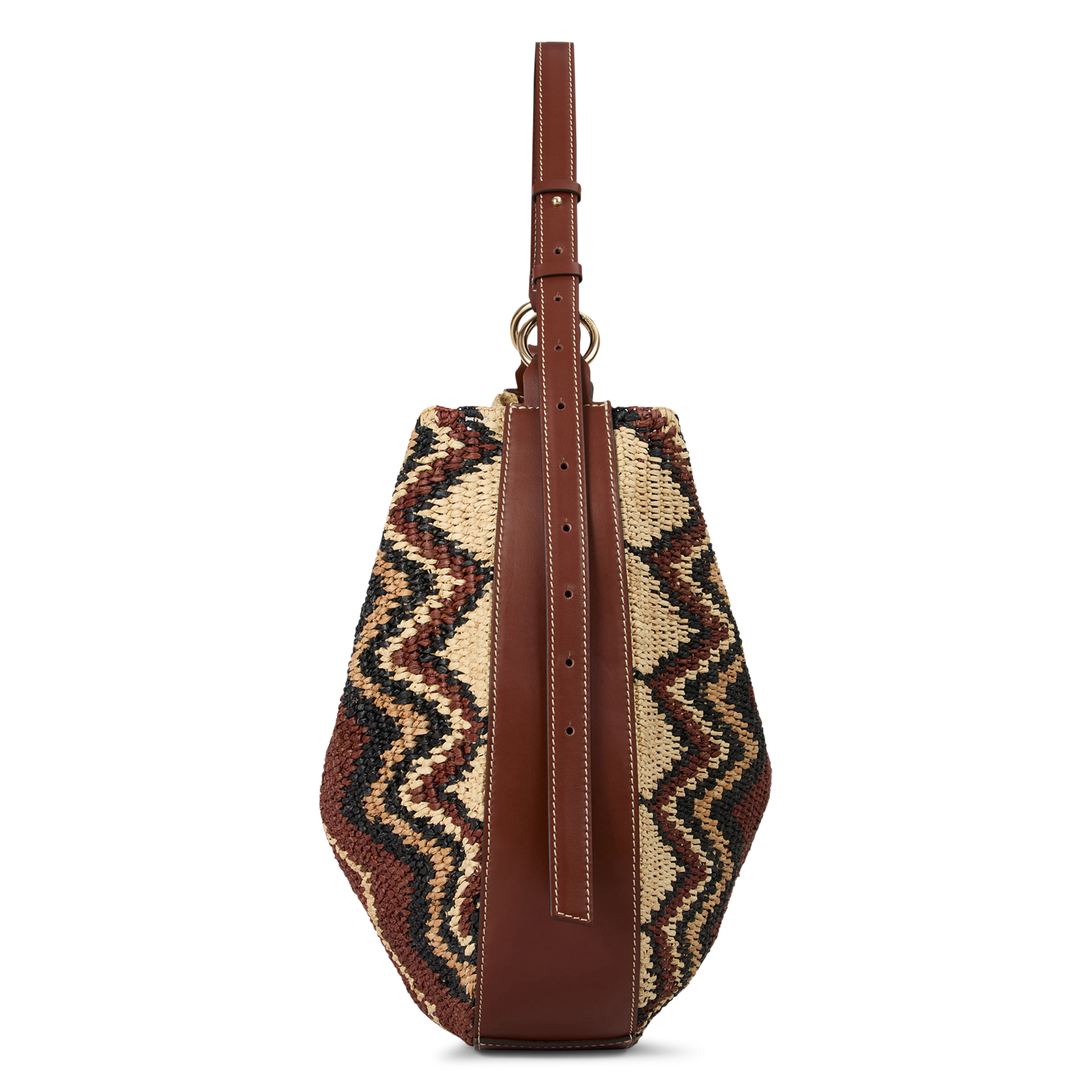 Sac hobo en raphia arya BA&SH Multicolore