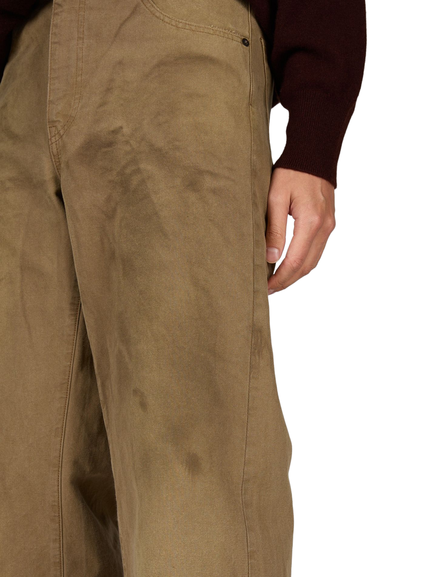 Jean Coupe droite en coton SSSTEIN Kaki