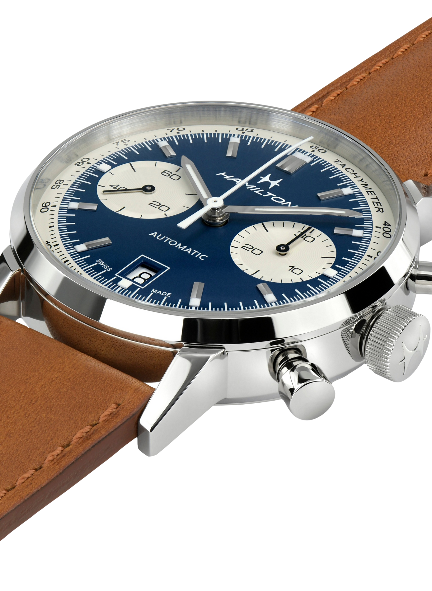 Montre American Classic Intra-Matic en acier inoxydable HAMILTON Bleu
