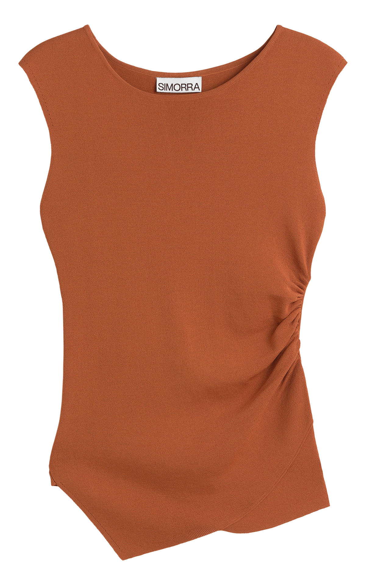 Top droit col rond en maille fionas SIMORRA Orange