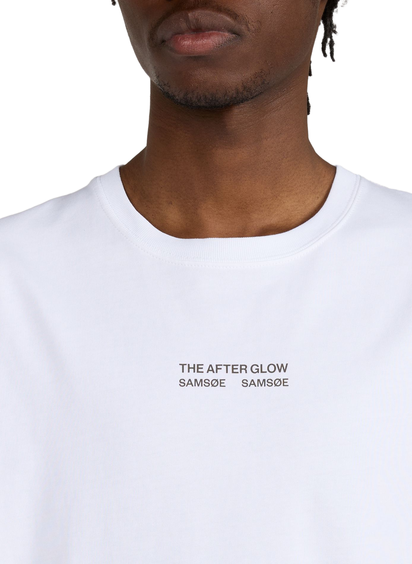 Oversized cotton Sauni t-shirt SAMSOE SAMSOE White