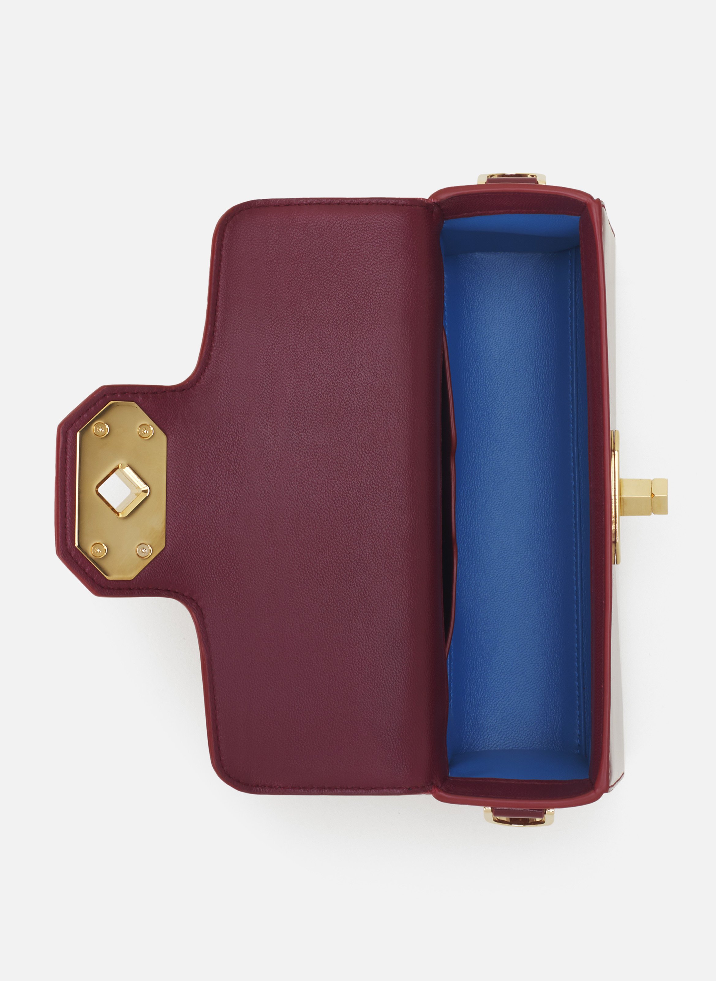 Sac pencil cat nano en cuir vernis LANVIN Rouge