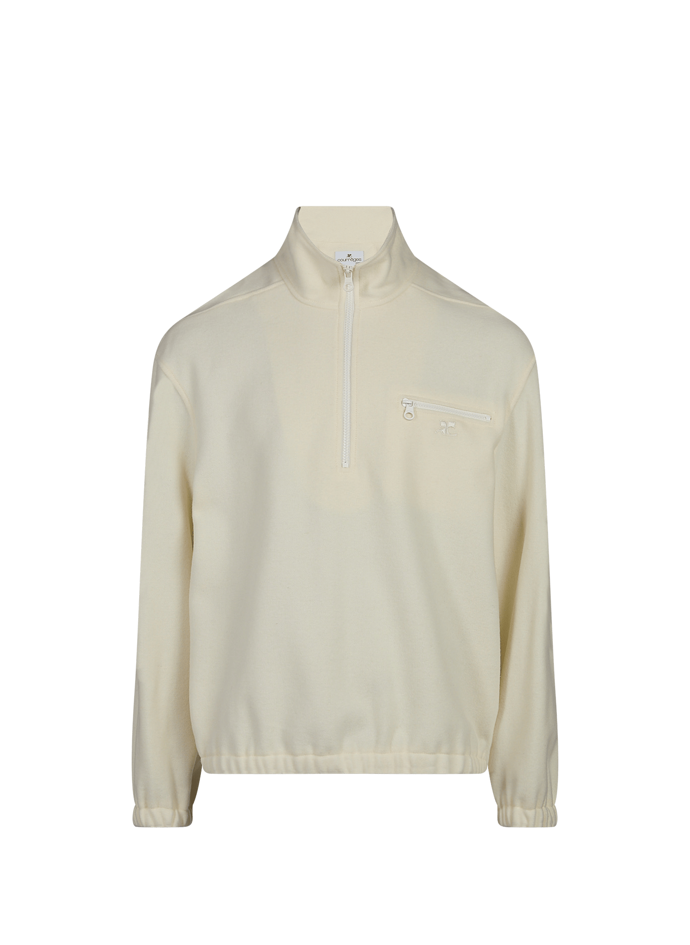 Flauschige Jacke mit Stehkragen aus Wollmischung COURRÈGES Beige