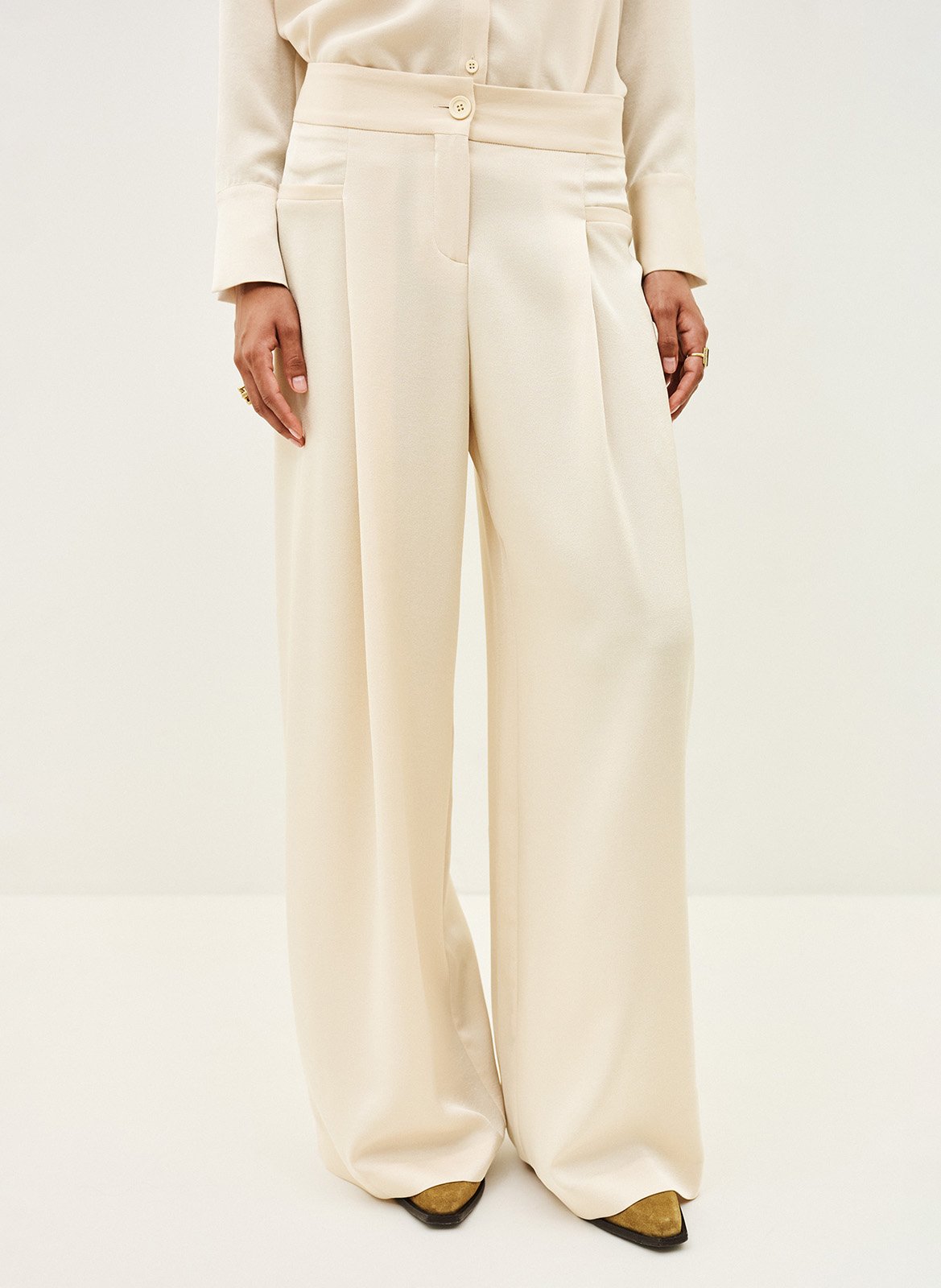 Pantalon droit fluide wallie BA&SH Beige