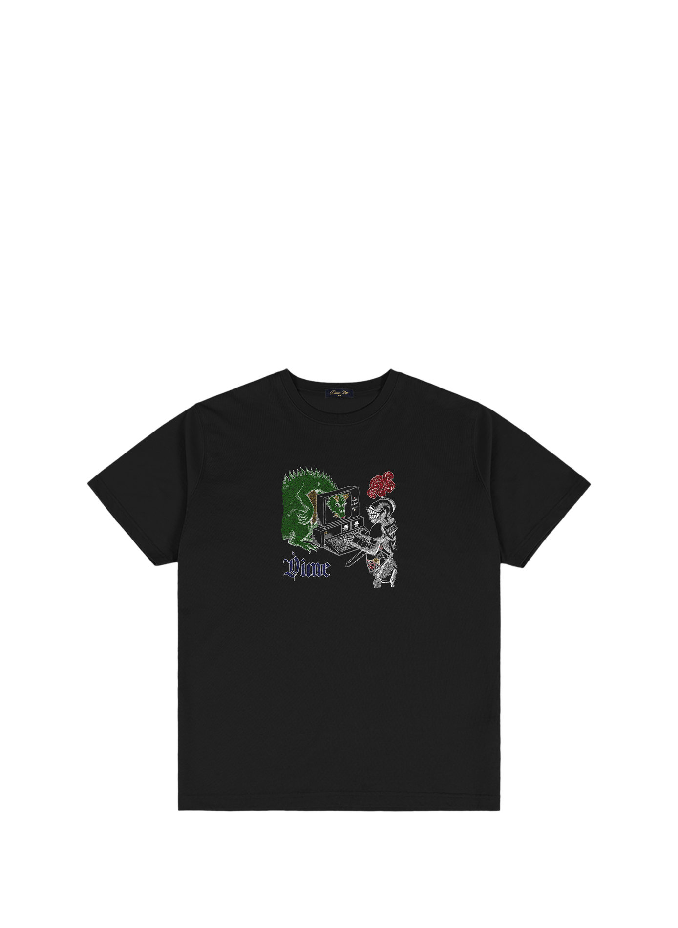 Straight cotton t-shirt DIME Black