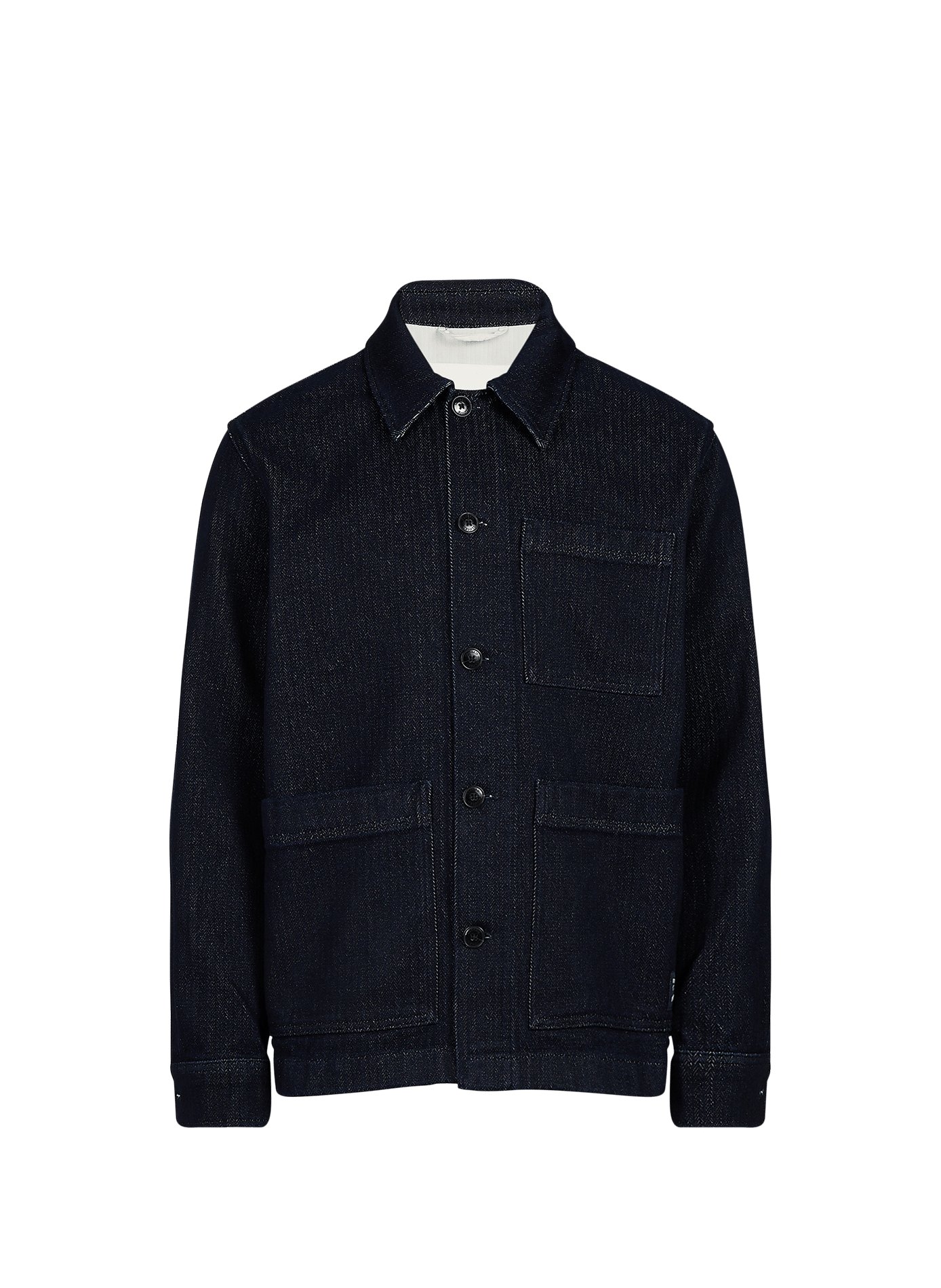 Straight denim jacket in cotton CLOSED Blue