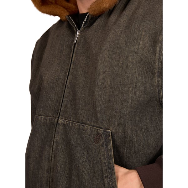 Blouson ample denim à capuche Blouson ample denim à capuche