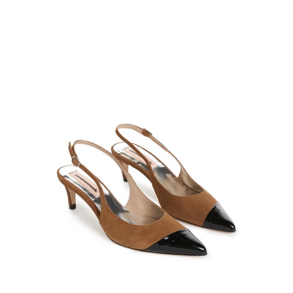 Slingback en suède