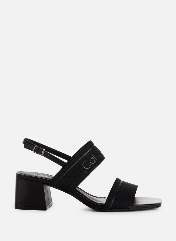 CALVIN KLEIN recycled polyester heeled sandals