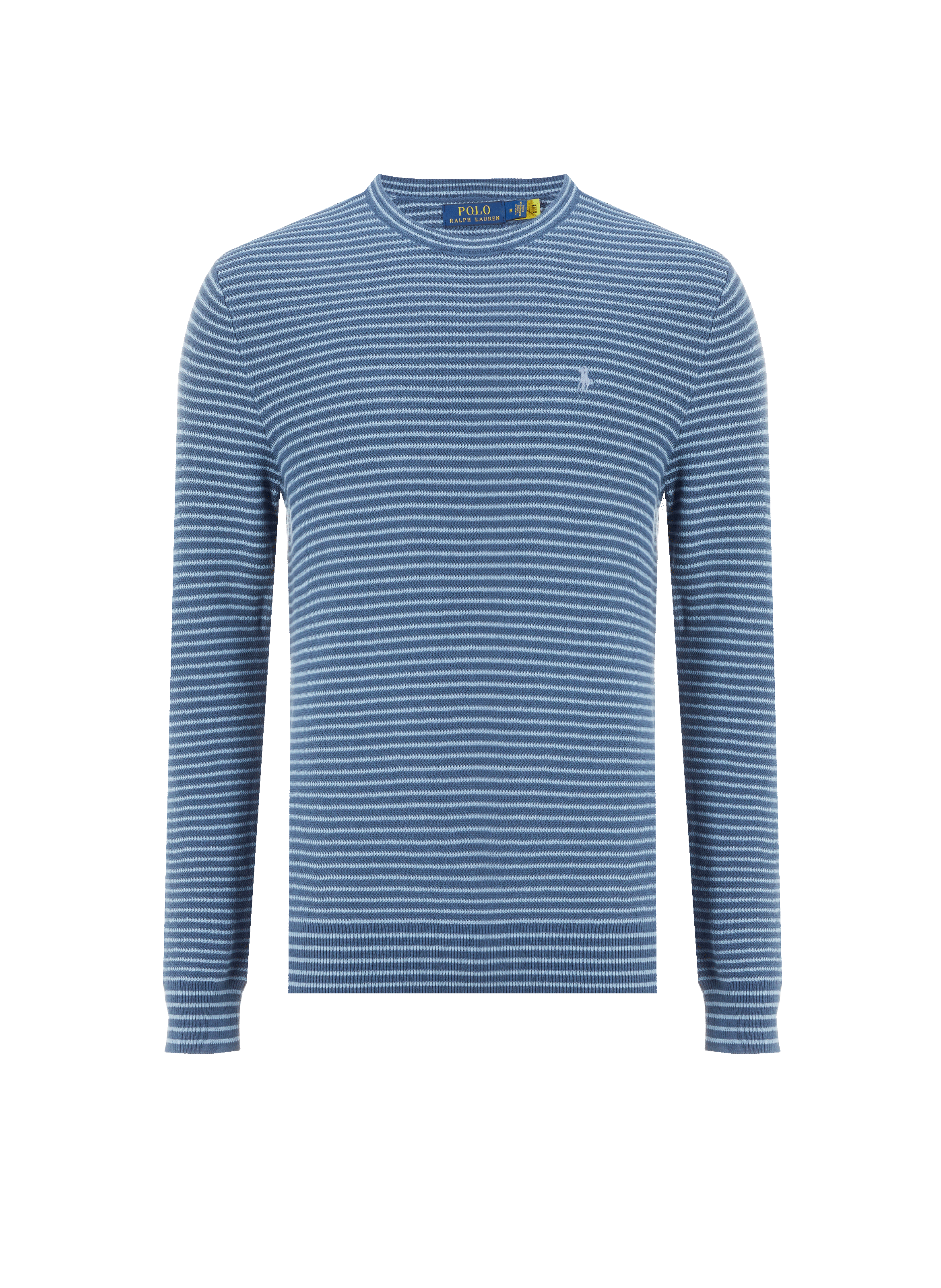 Pull en coton et lin mélangé POLO RALPH LAUREN Bleu