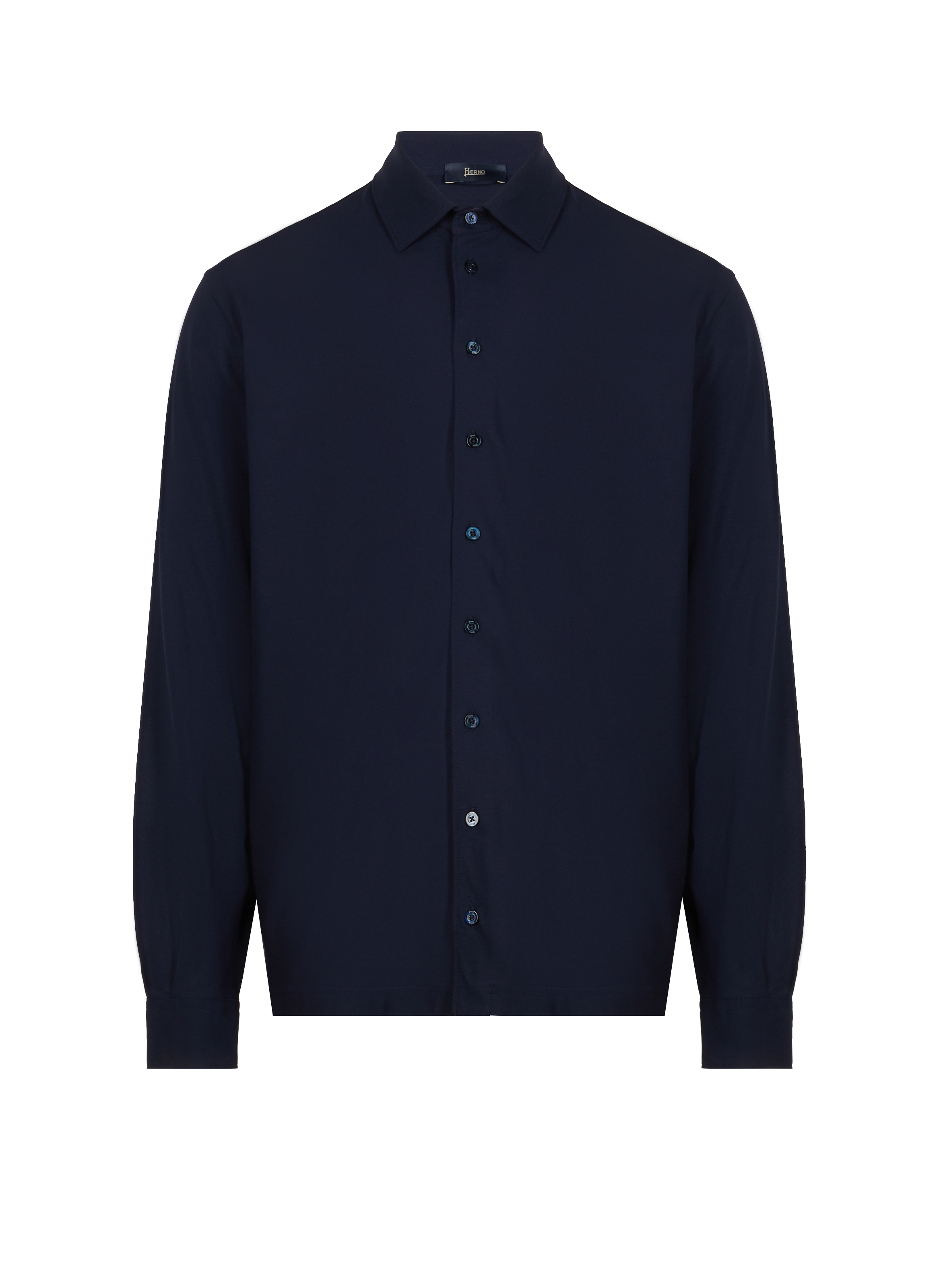 Plain cotton shirt HERNO Blue
