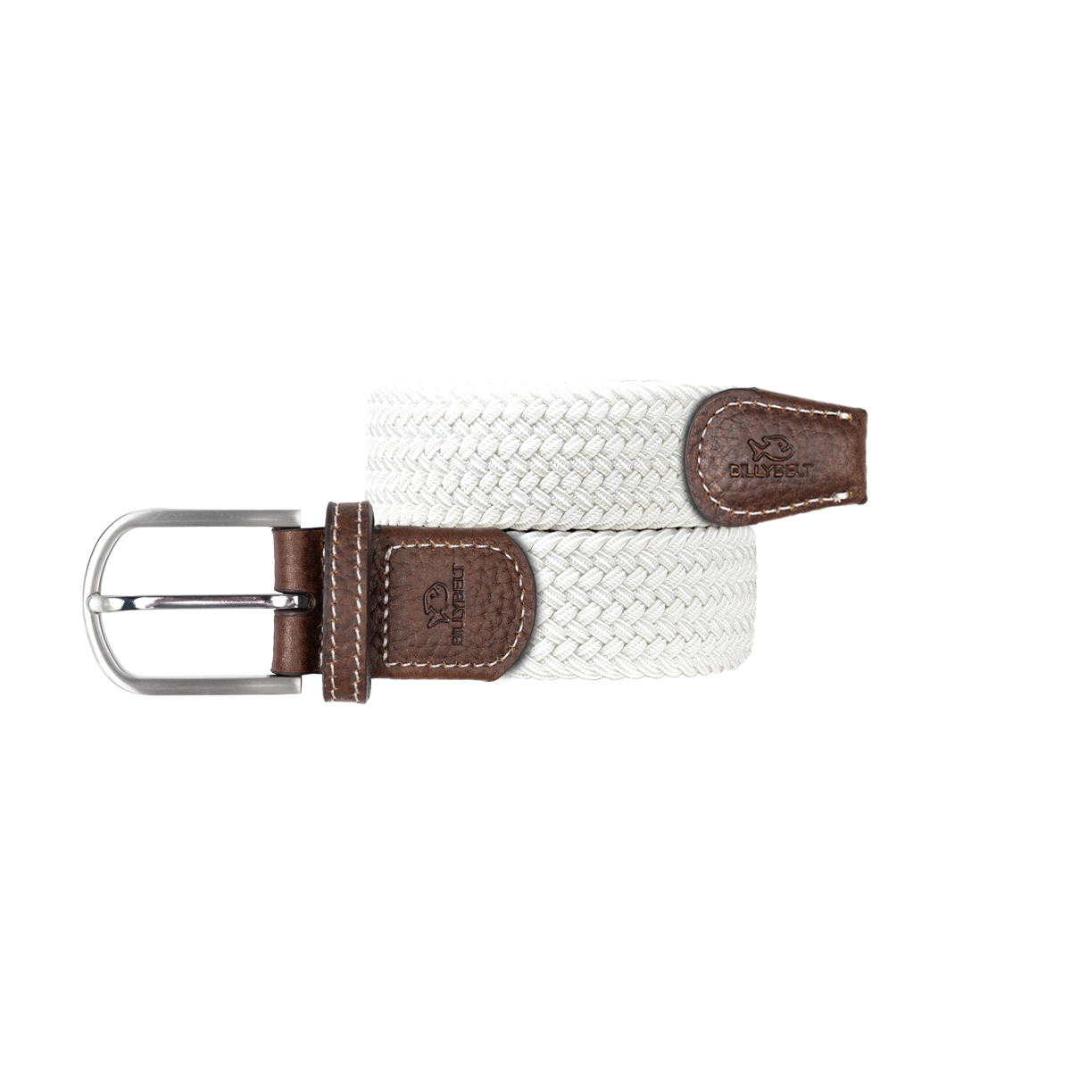 Ceinture tressée élastique unie BILLYBELT Blanc