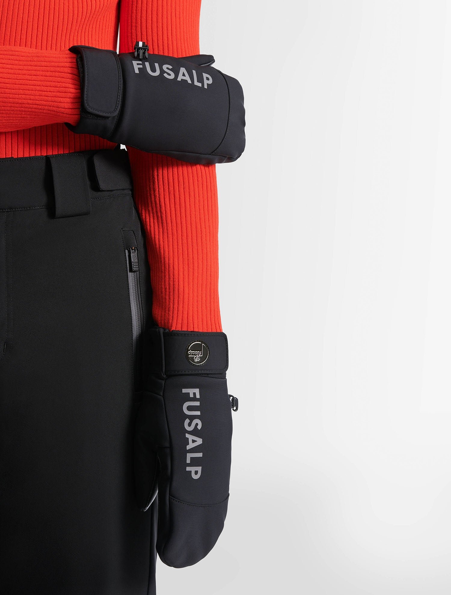 Moufles de ski rock mitten coupe regular FUSALP Noir