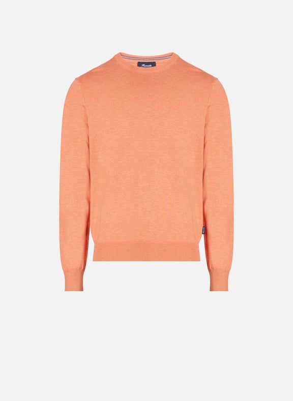 Cotton and linen jumper Orange by FACONNABLE FACONNABLE Cotton and linen jumper Orange