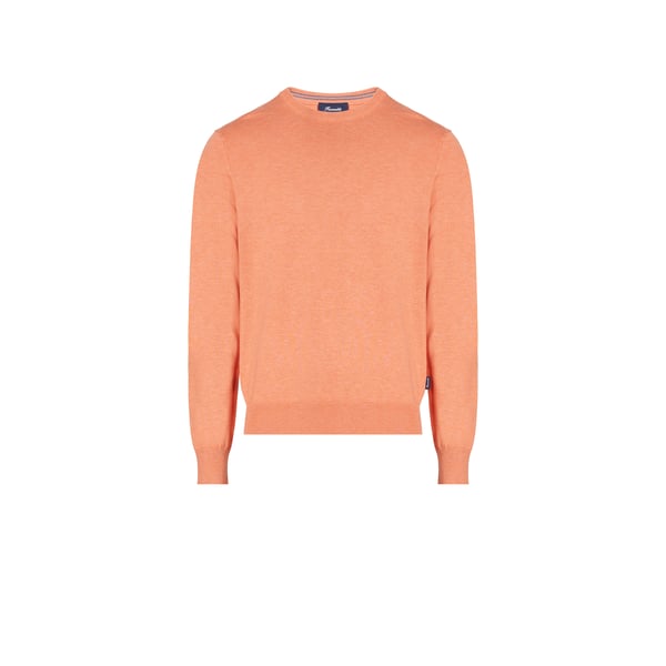 Façonnable Pull En Coton Et Soie In Orange