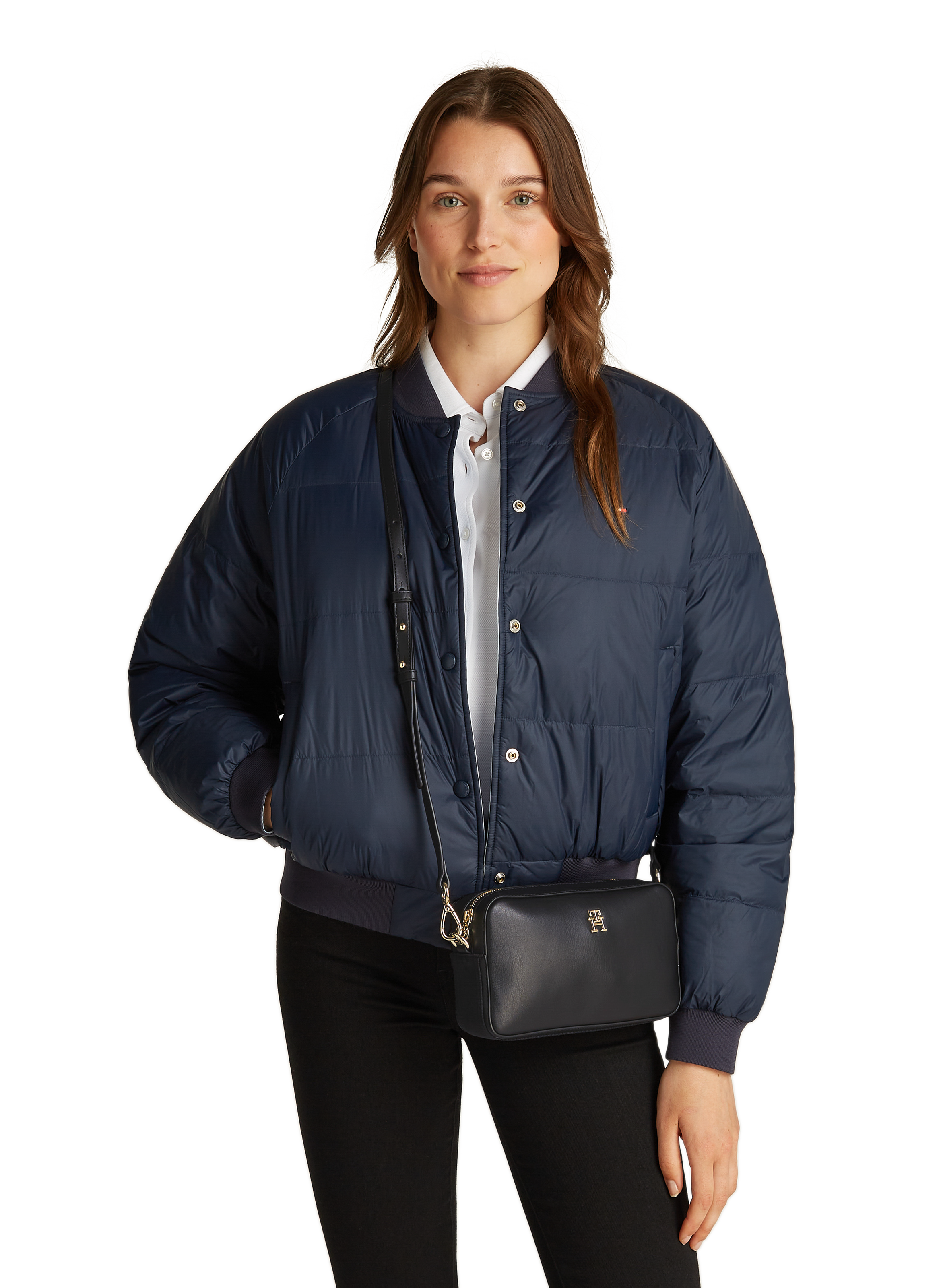 Sac à bandoulière à logo TOMMY HILFIGER Noir