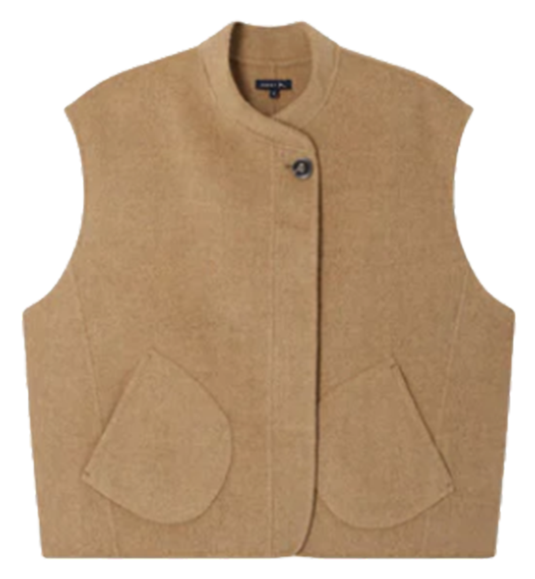 Blouson court sans manches en laine mélangée adeline SOEUR Beige