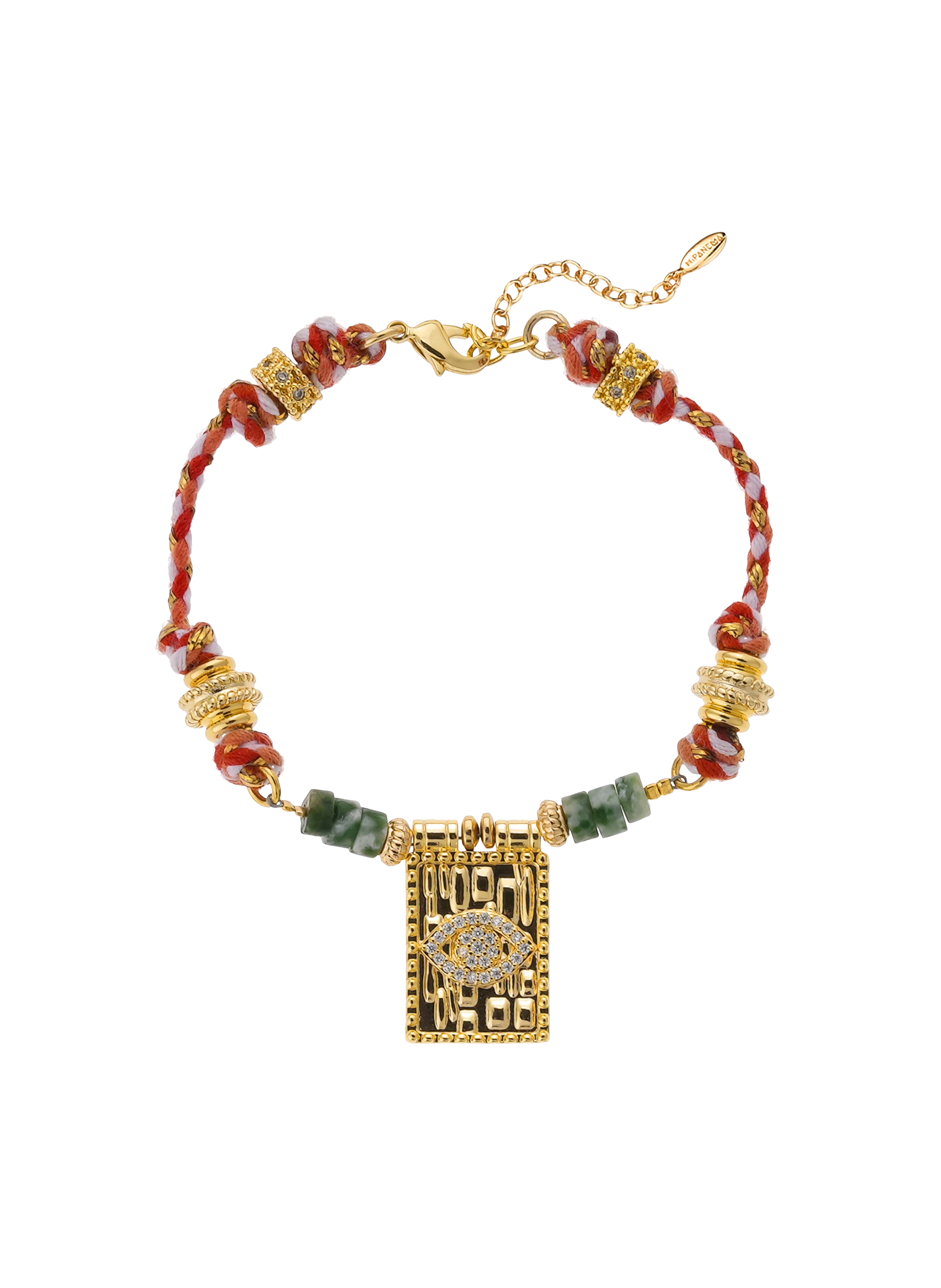 Bracelet de perles avec pendentif gamaro HIPANEMA Vert