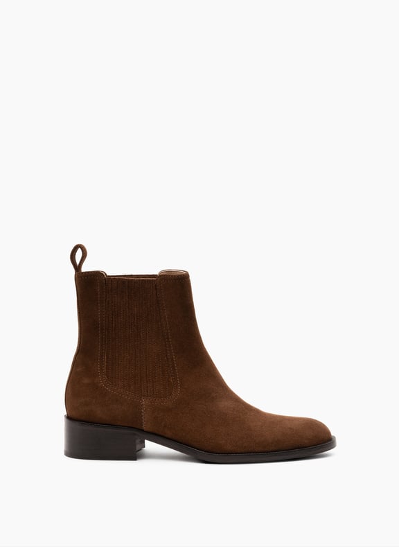 Bottines gil en veau velours Marron by PARALLELE PARALLELE Bottines gil en veau velours Marron