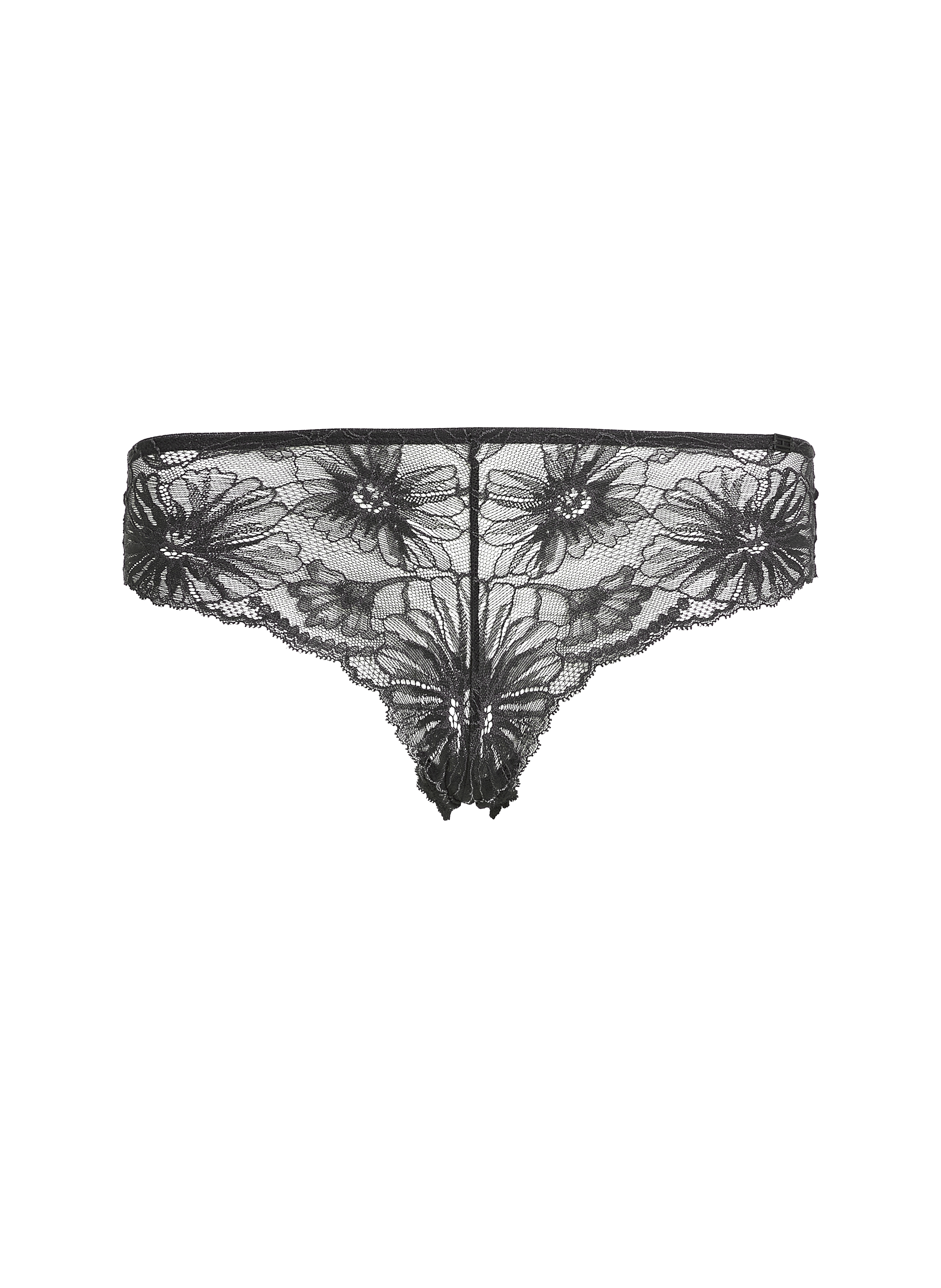 Culotte brésilienne en dentelle florale TOMMY HILFIGER Noir