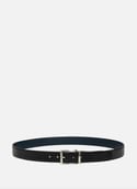 Ceinture - ceinture cuir lisse homme  Noir - bleu