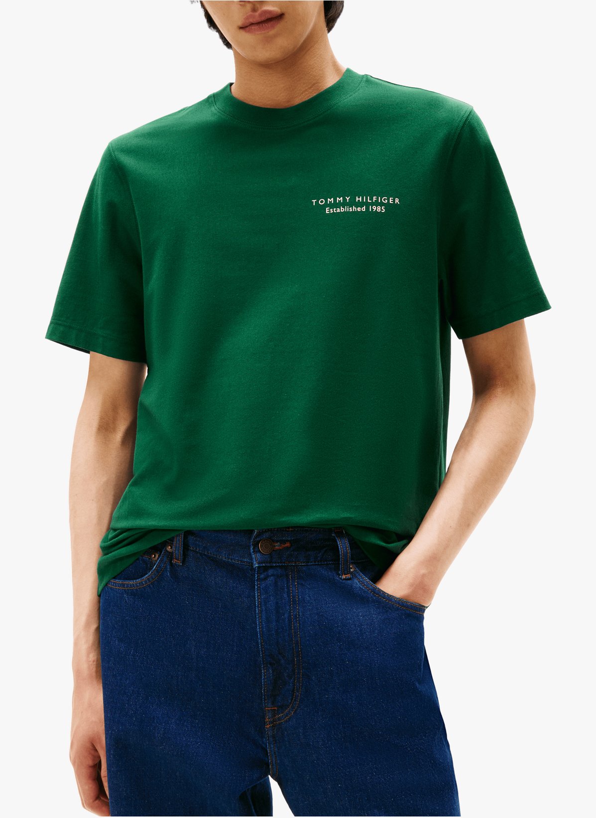 T-shirt imprimé en coton Vert XS Male