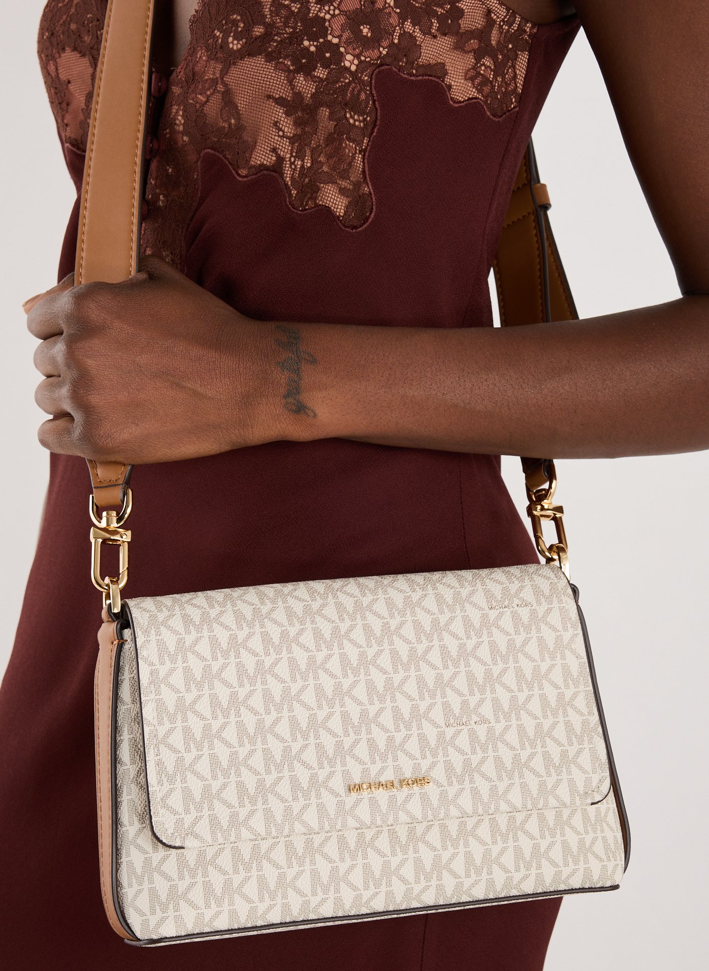 Printed Shoulder Bag MICHAEL KORS White