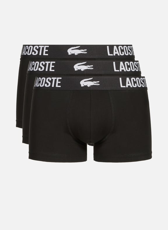 Lot de 3 boxers en coton Noir by LACOSTE LACOSTE Lot de 3 boxers en coton Noir