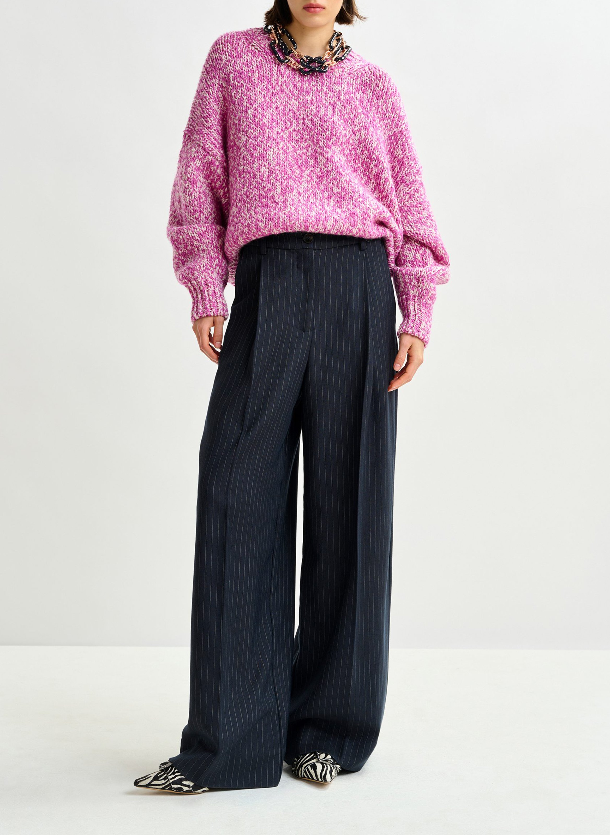 Pantalon large rayé invest ESSENTIEL ANTWERP Bleu