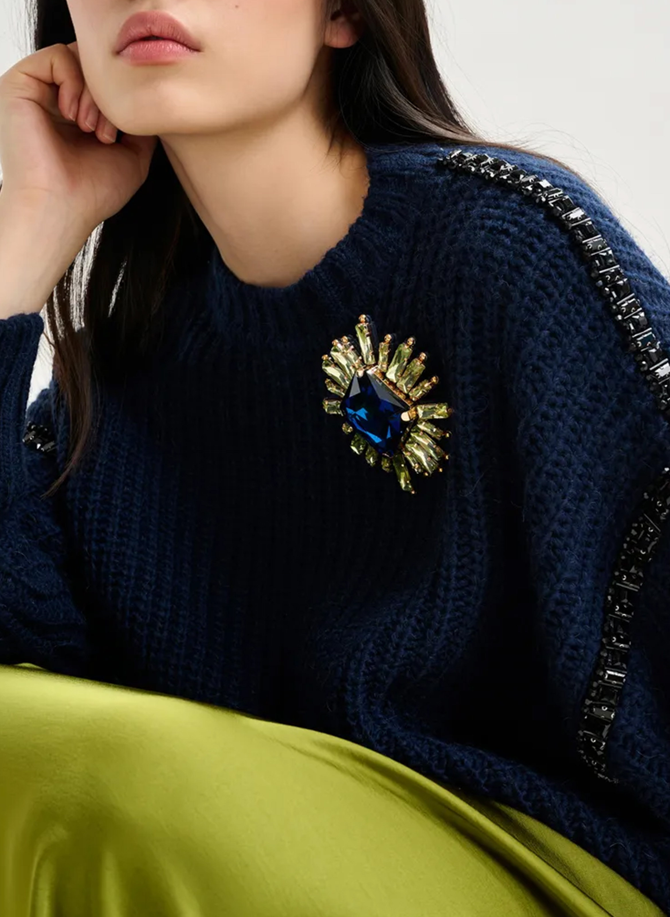 Pull oversize à col amovible indsay ESSENTIEL ANTWERP Bleu